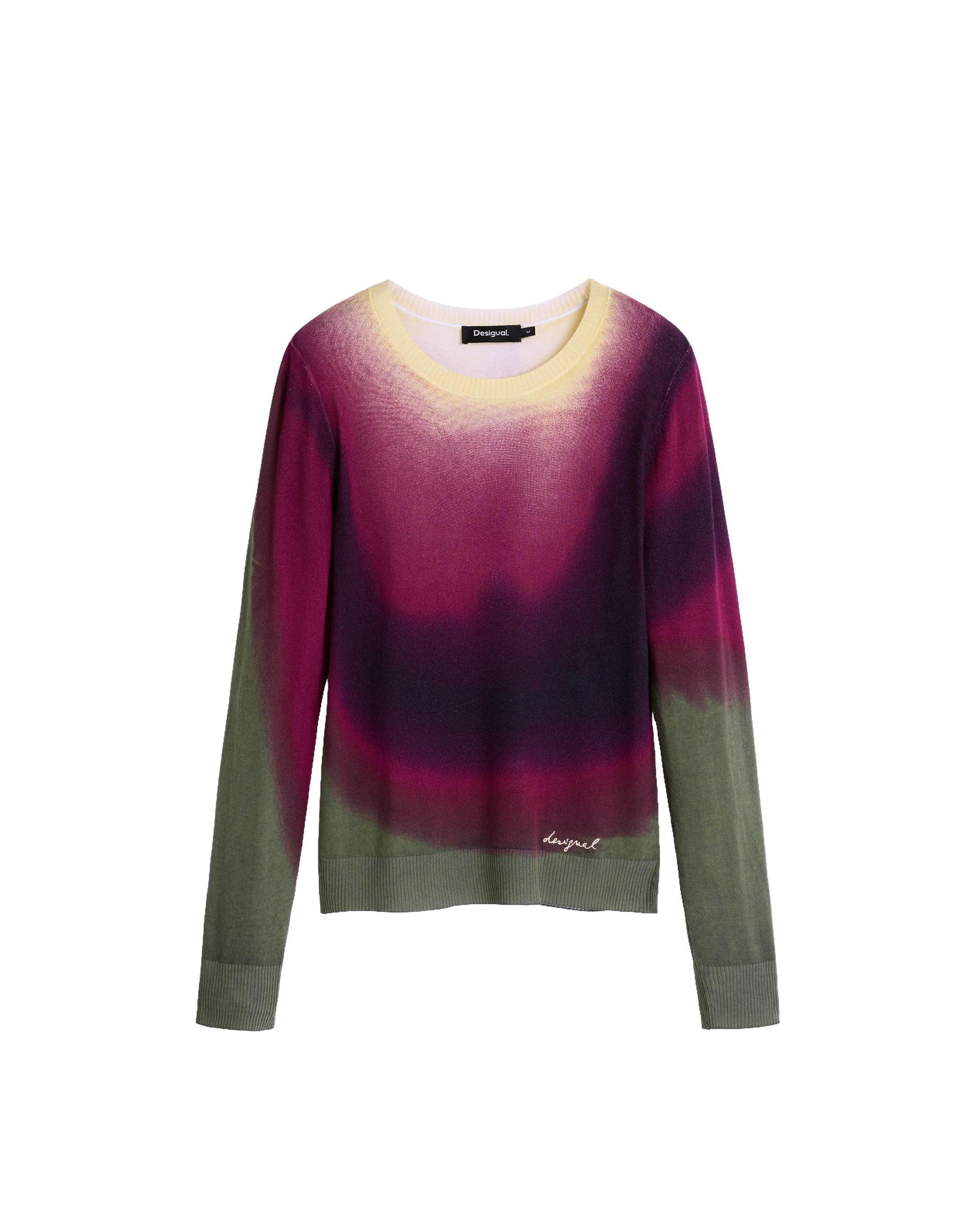 Jersey de mujer teñido efecto degradado - Desigual - Morado Morado-5