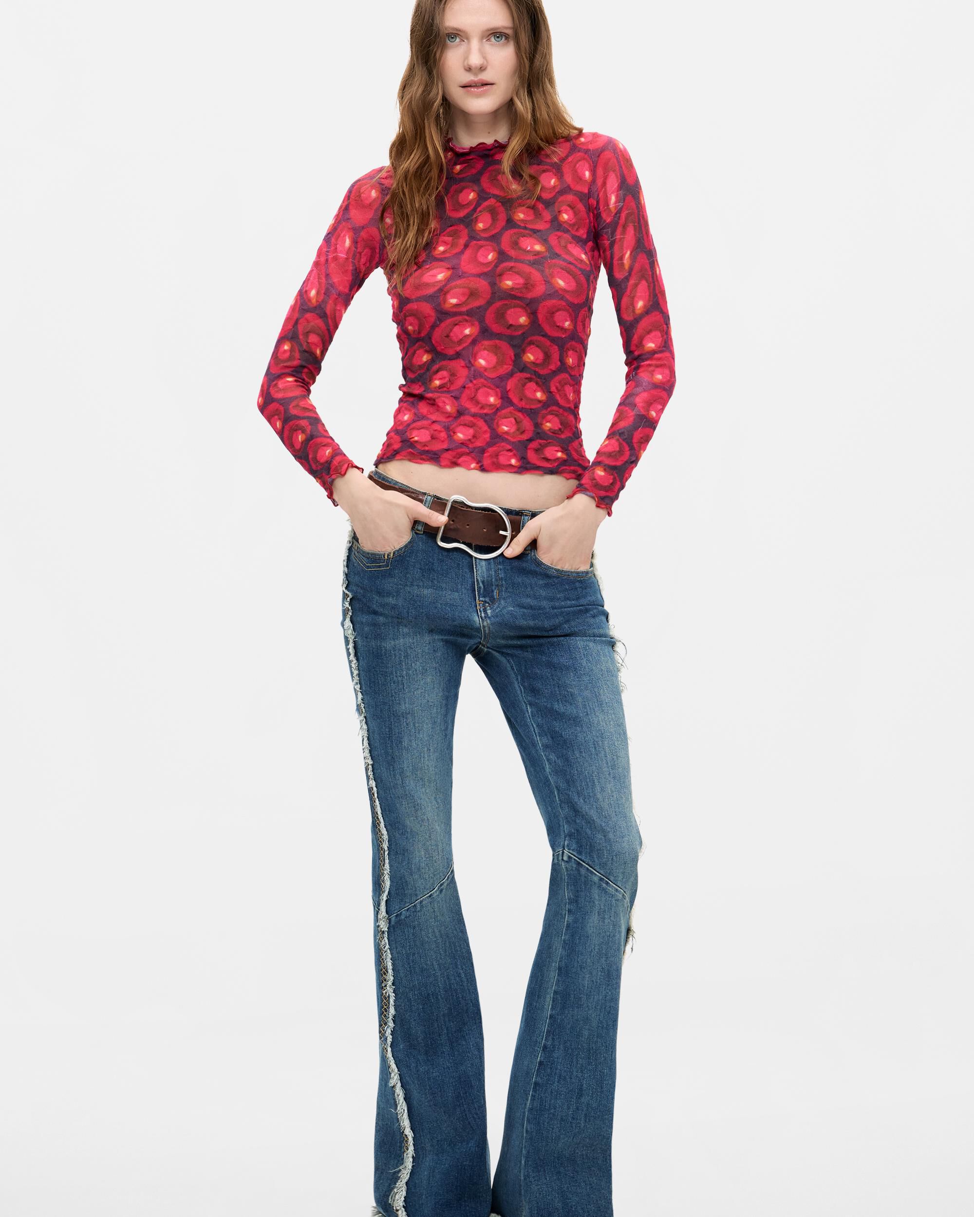 Jersey de mujer estampado 100% algodón - Desigual - Rojo Rojo-2