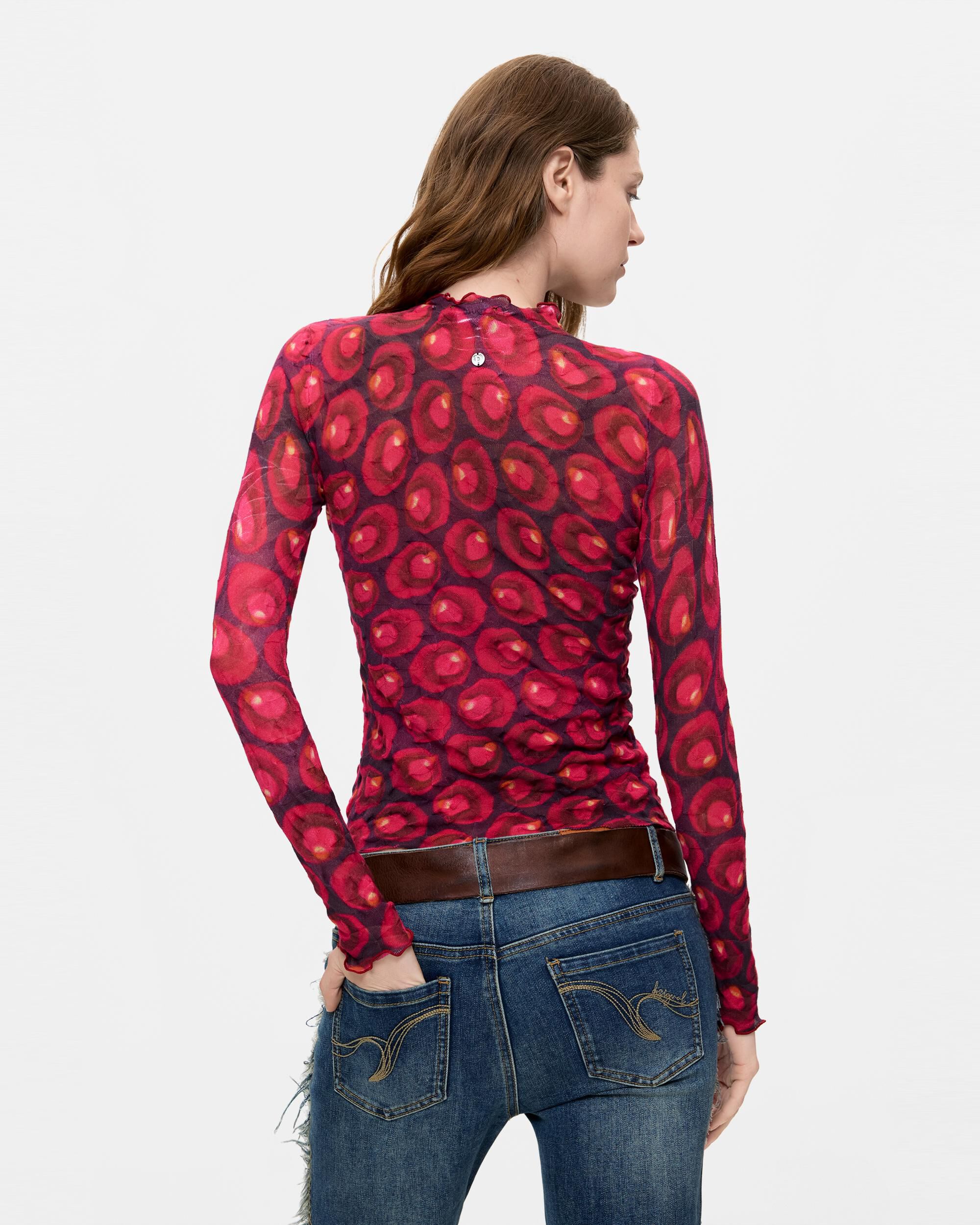 Jersey de mujer estampado 100% algodón - Desigual - Rojo Rojo-3