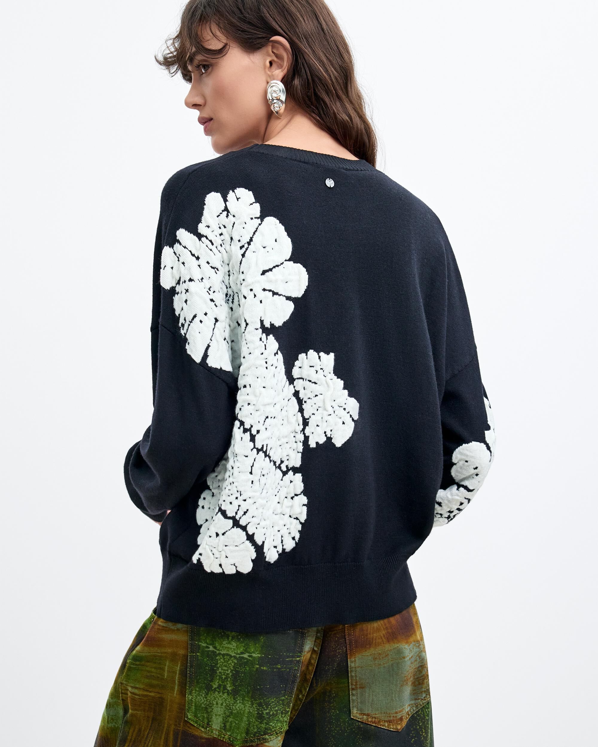 Jersey de mujer estampado m c lacroix - Desigual - Negro Negro-3