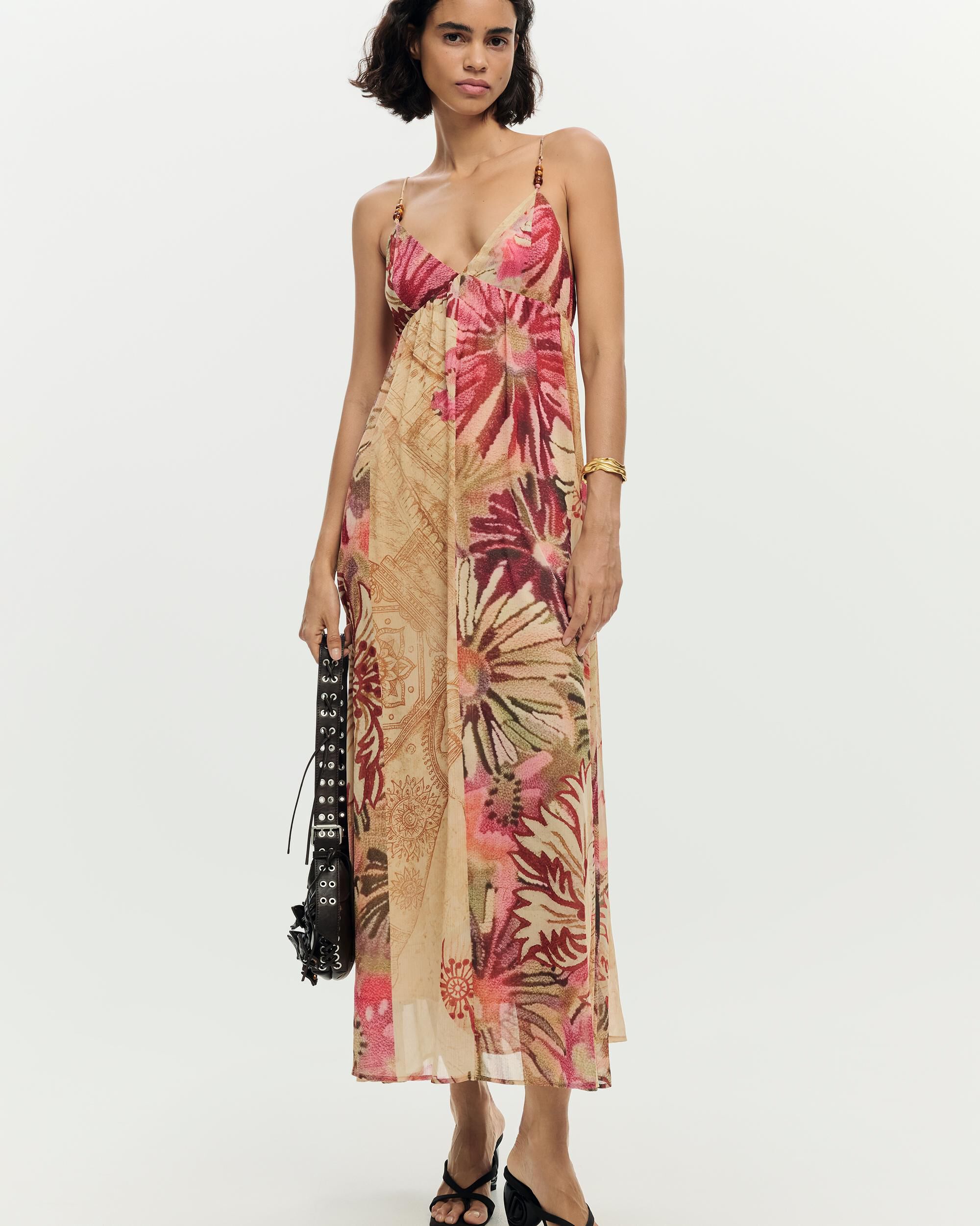 Desigual - Vestido largo estampado.