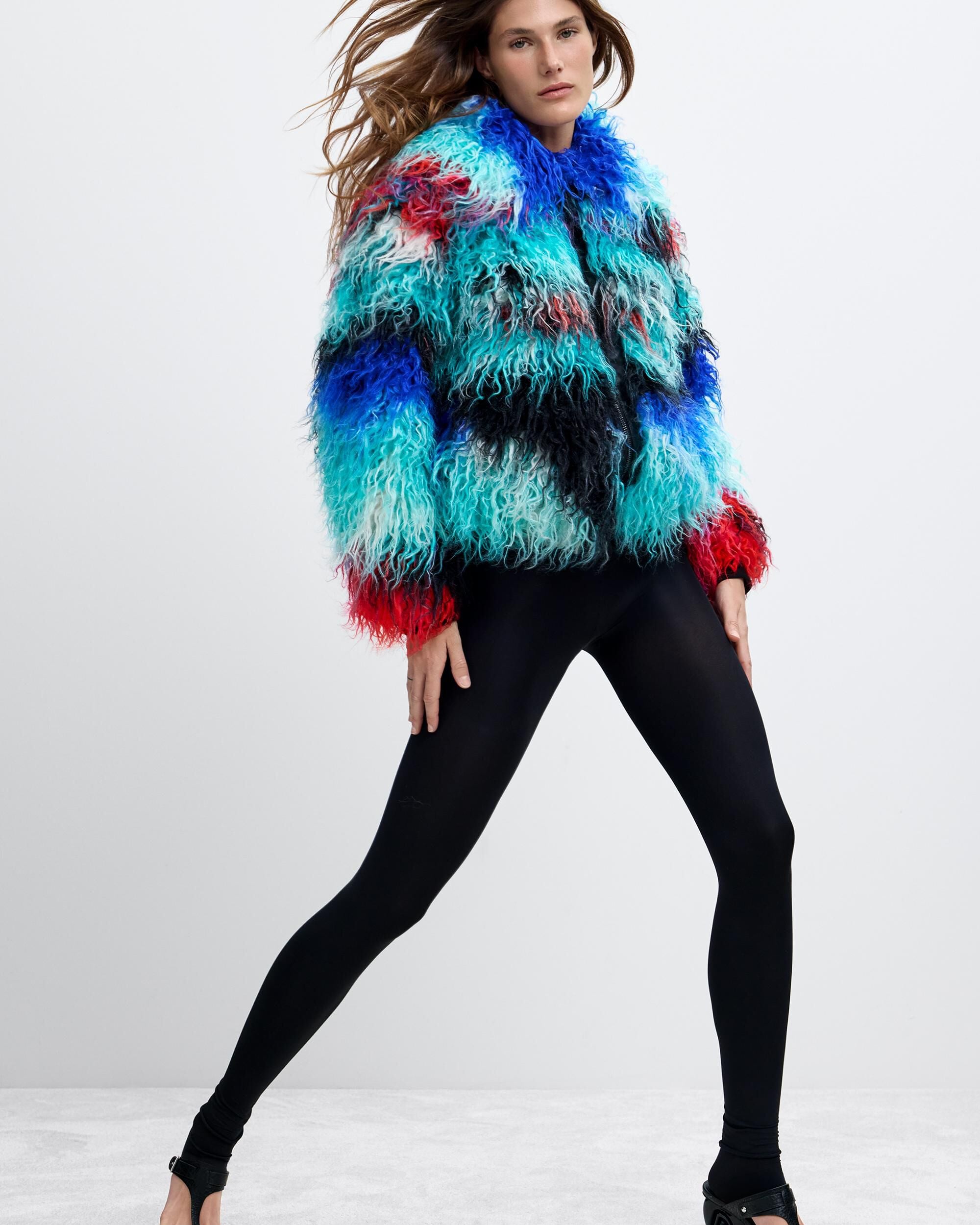 Abrigo de mujer pelo largo lacroix - Desigual - Multicolor Multicolor-1