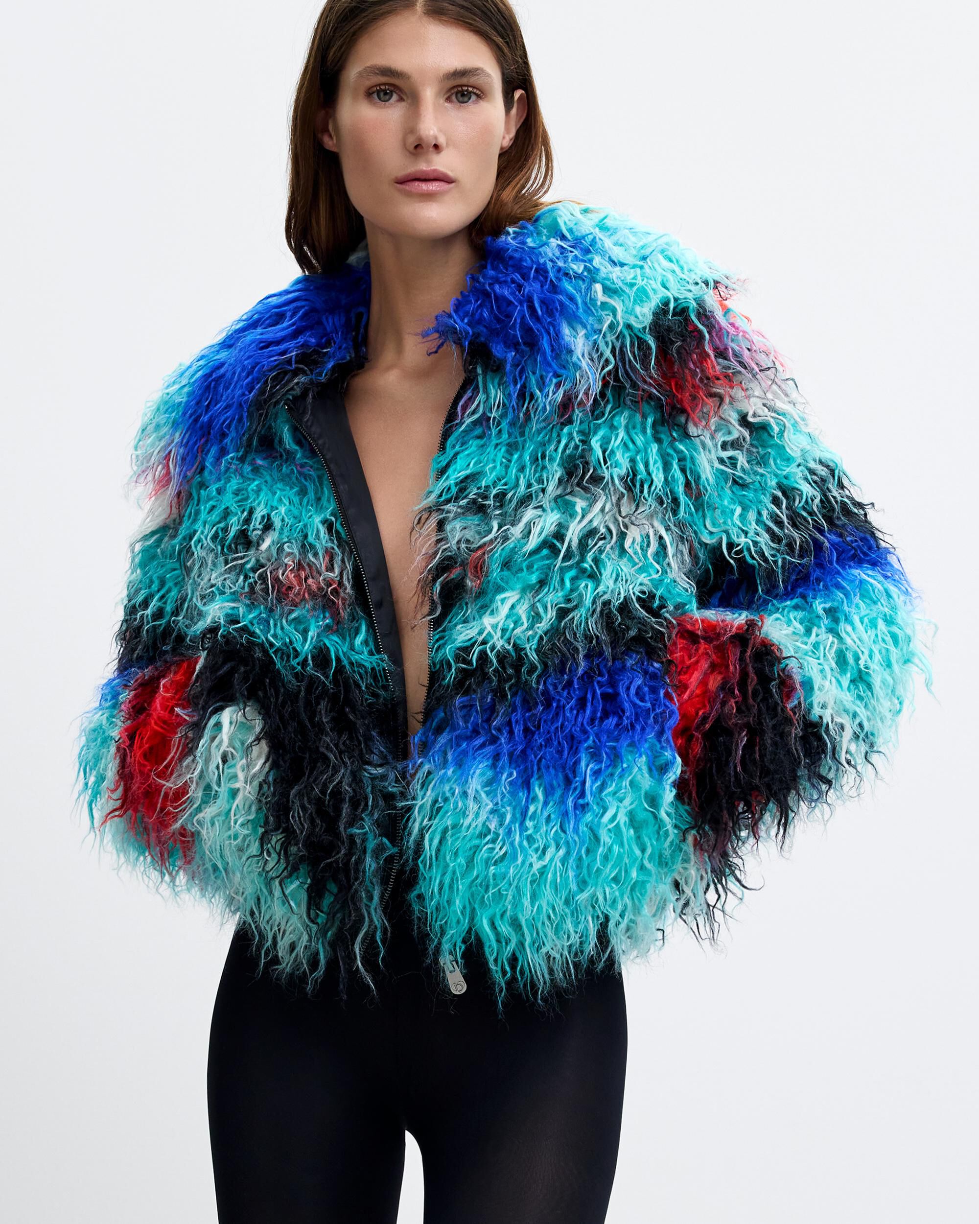 Abrigo de mujer pelo largo lacroix - Desigual - Multicolor Multicolor-2