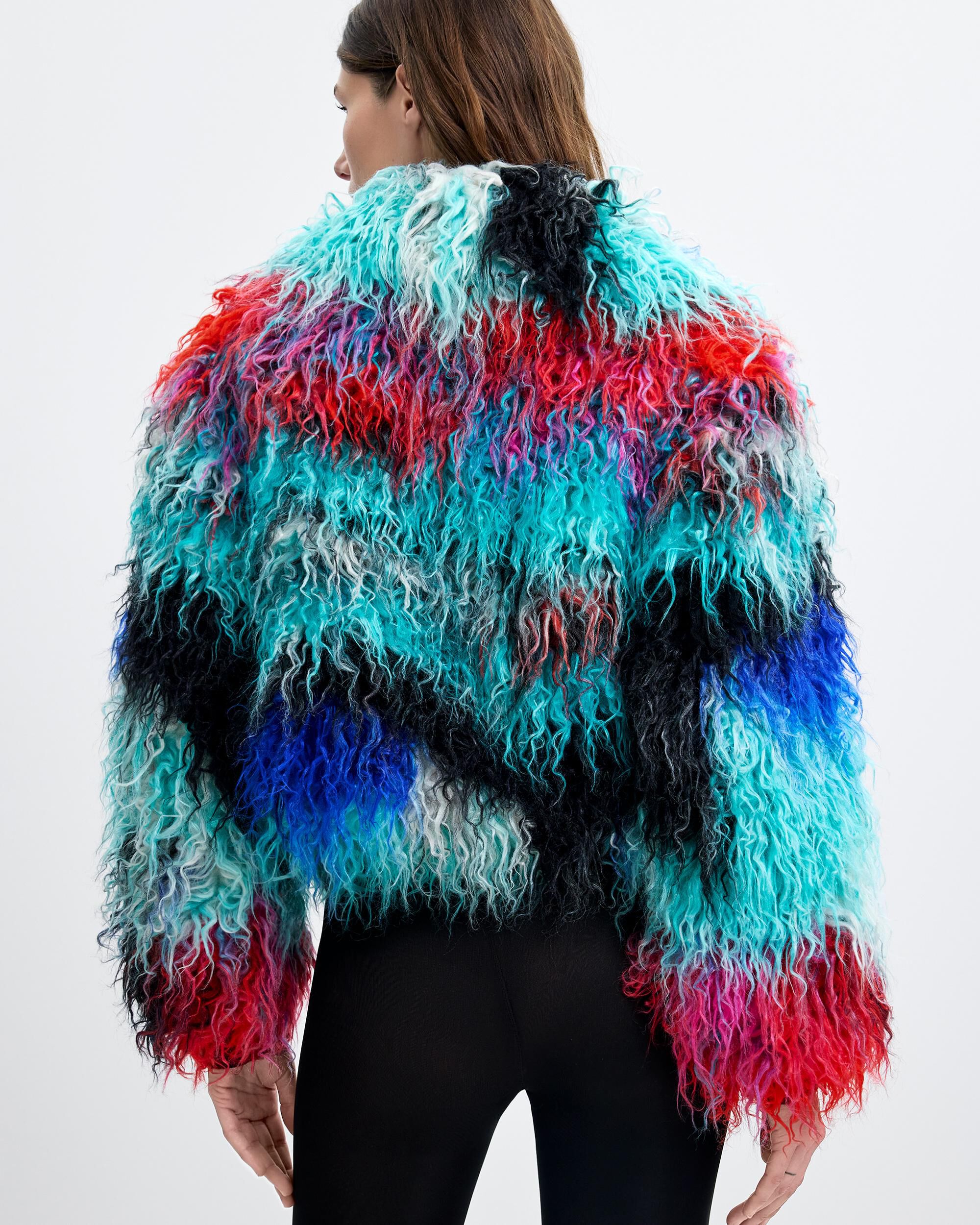 Abrigo de mujer pelo largo lacroix - Desigual - Multicolor Multicolor-3