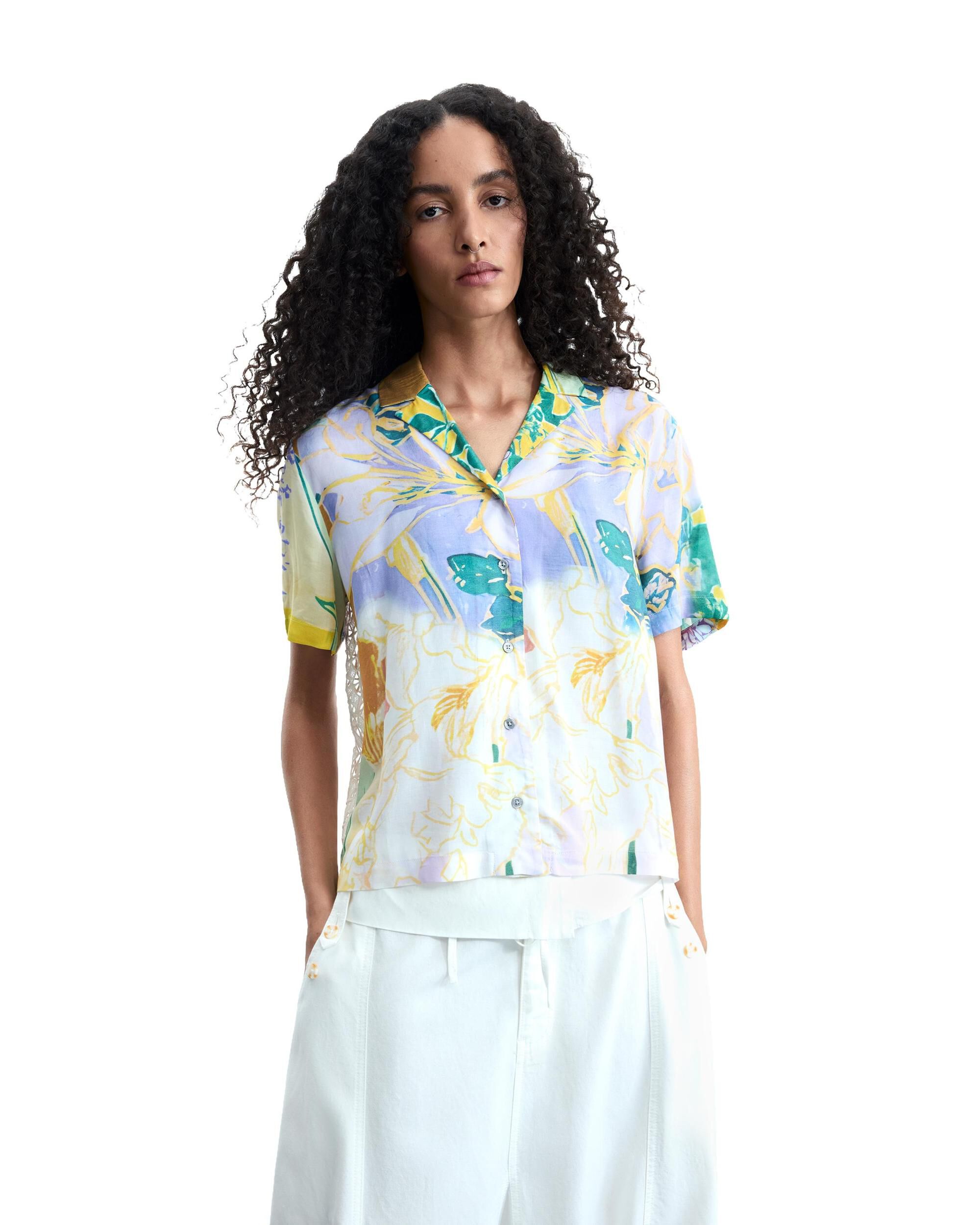 Desigual - Camisa de mujer estampada manga corta.