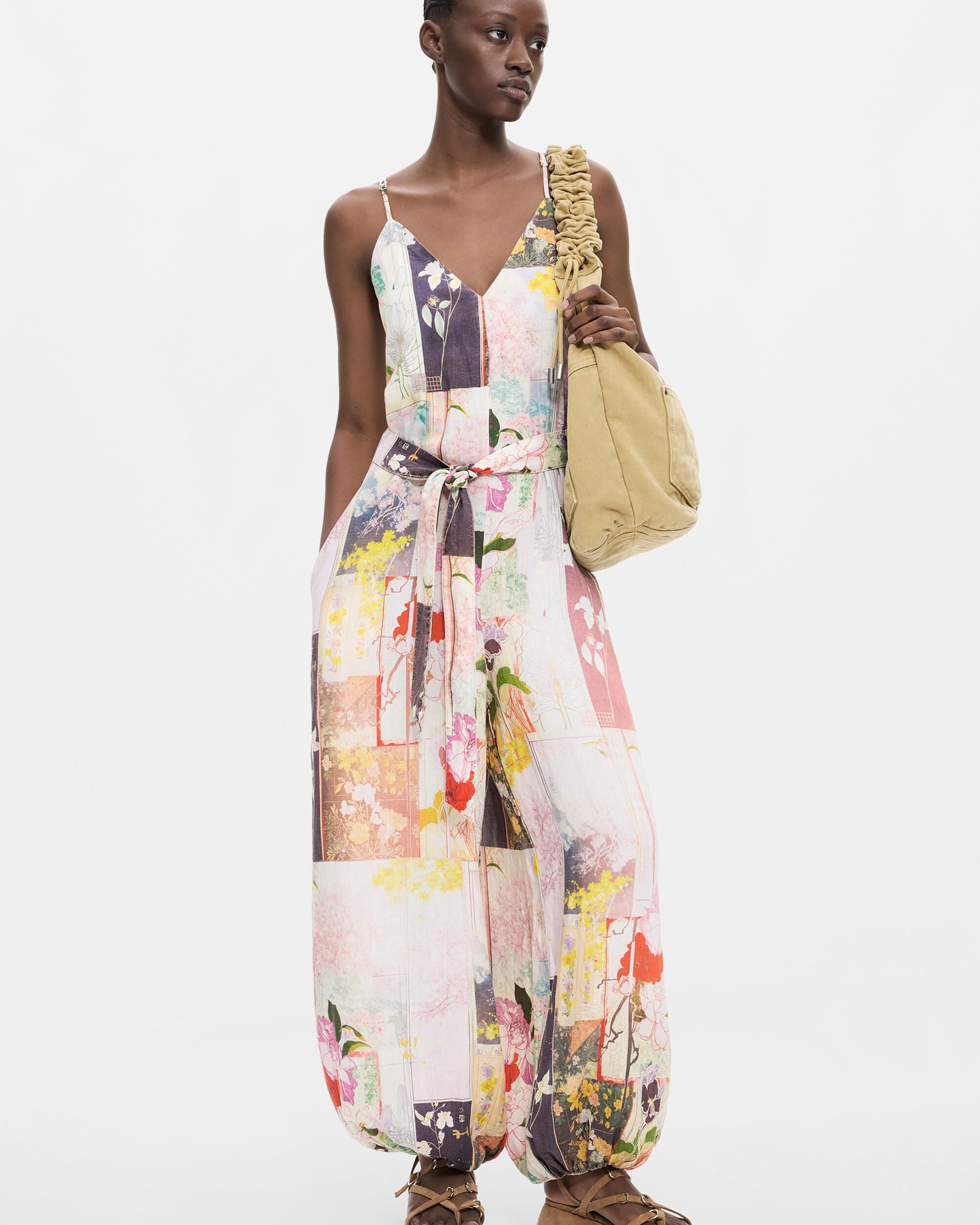 Mono de mujer largo estampado - Desigual - Negro Negro-1