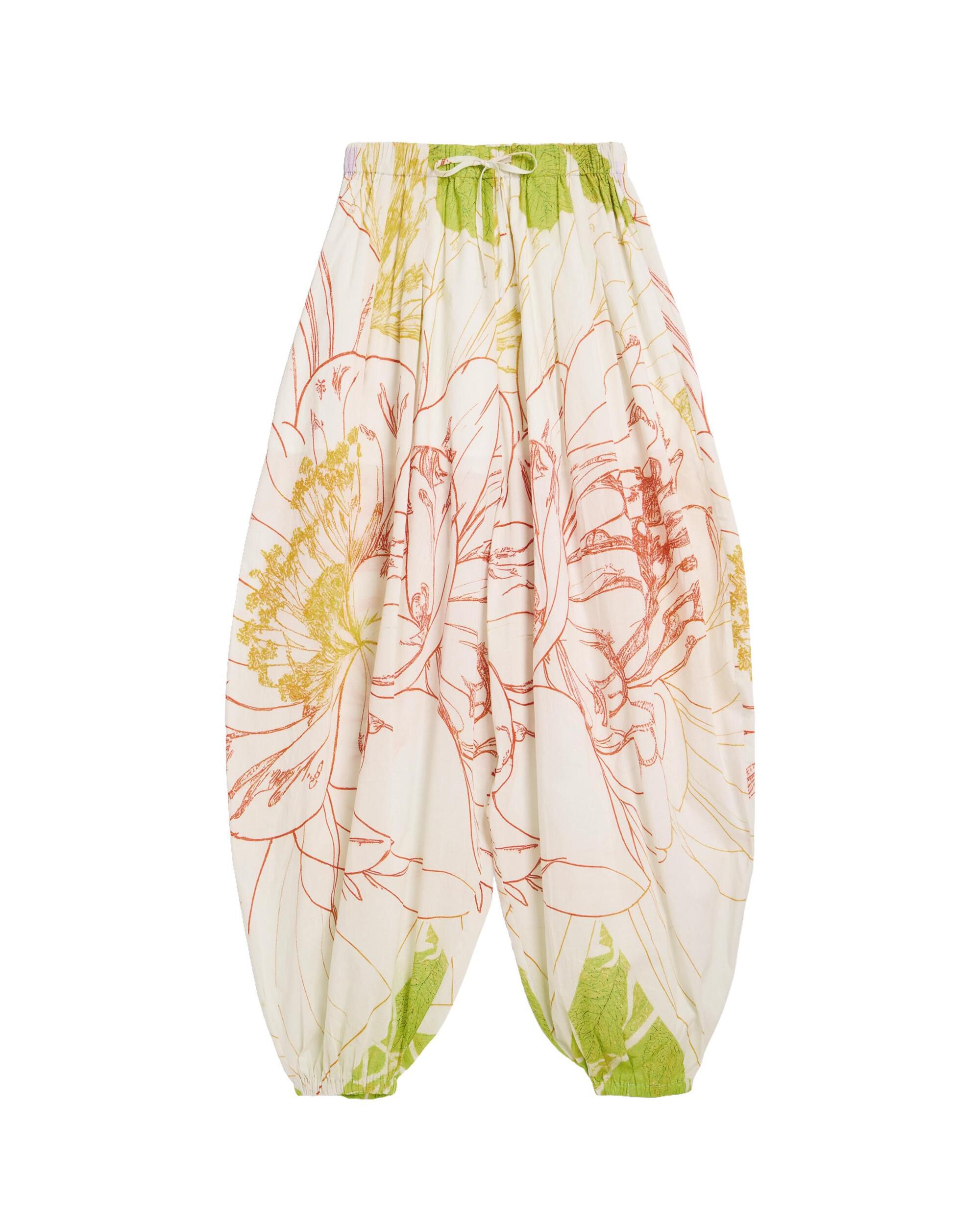 Pantalón de mujer globo 100% algodón - Desigual - Verde Verde-4