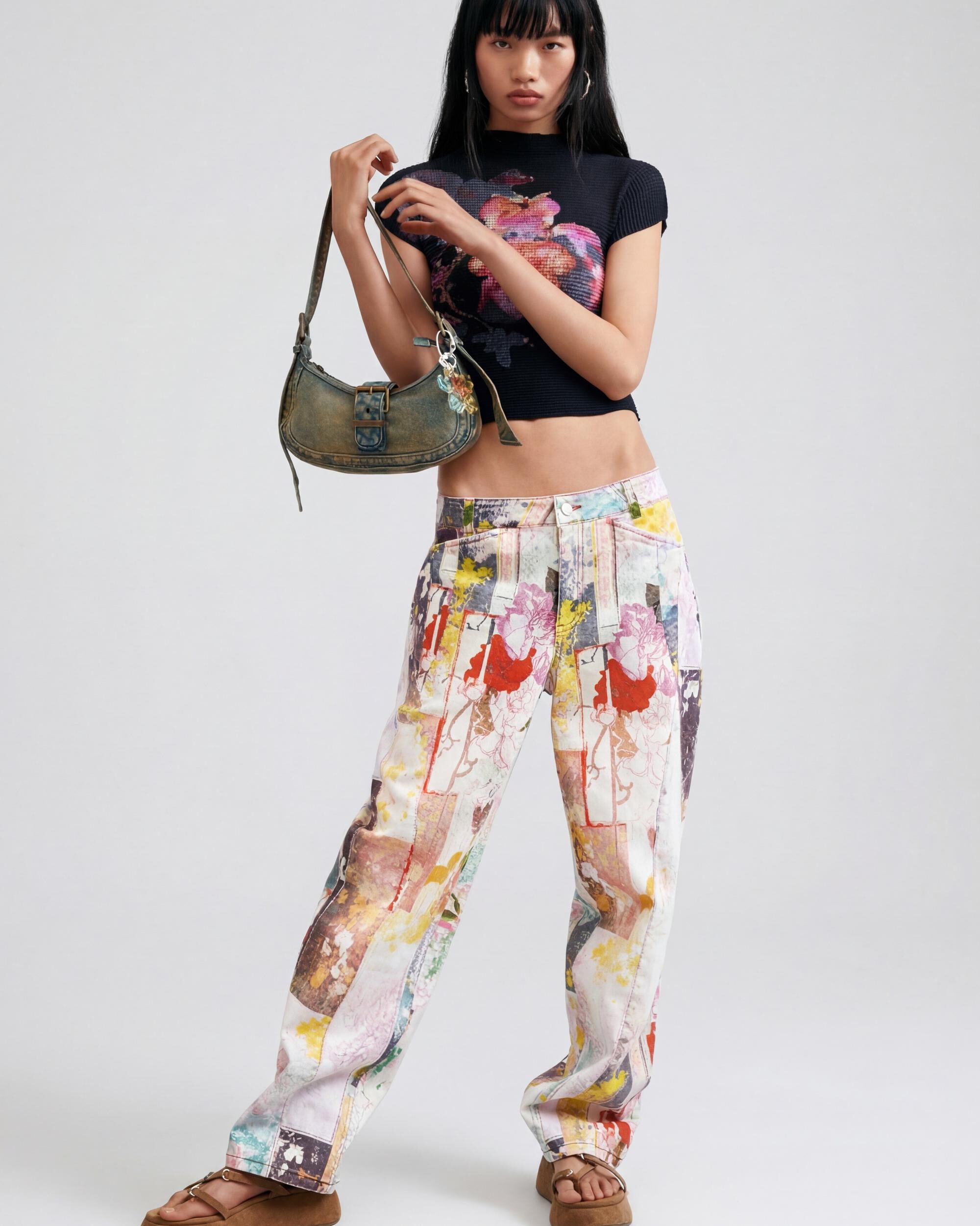 Pantalón de mujer vaquero estampado - Desigual - Multicolor Multicolor-1