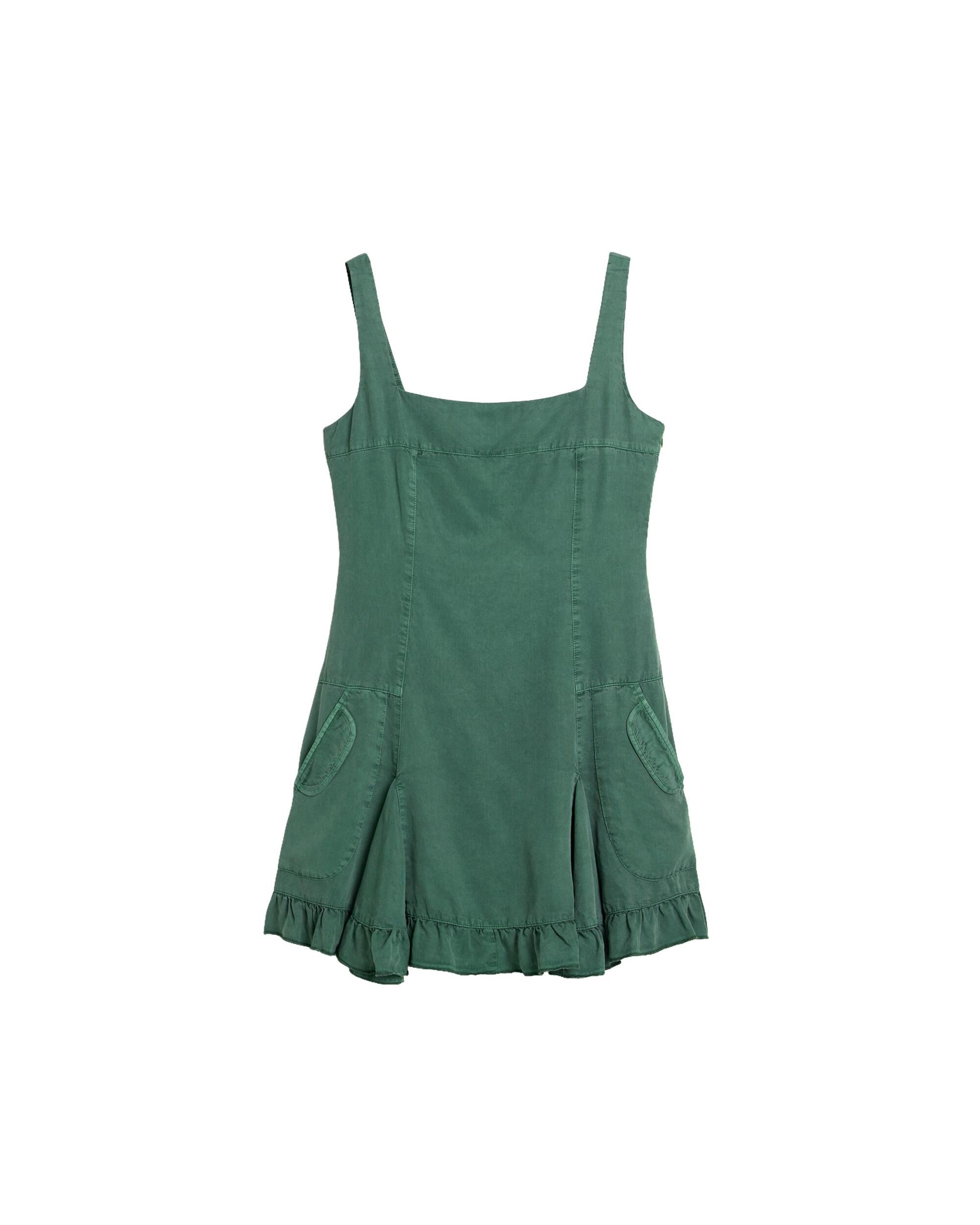 Vestido corto tencel - Desigual - Verde Verde-4
