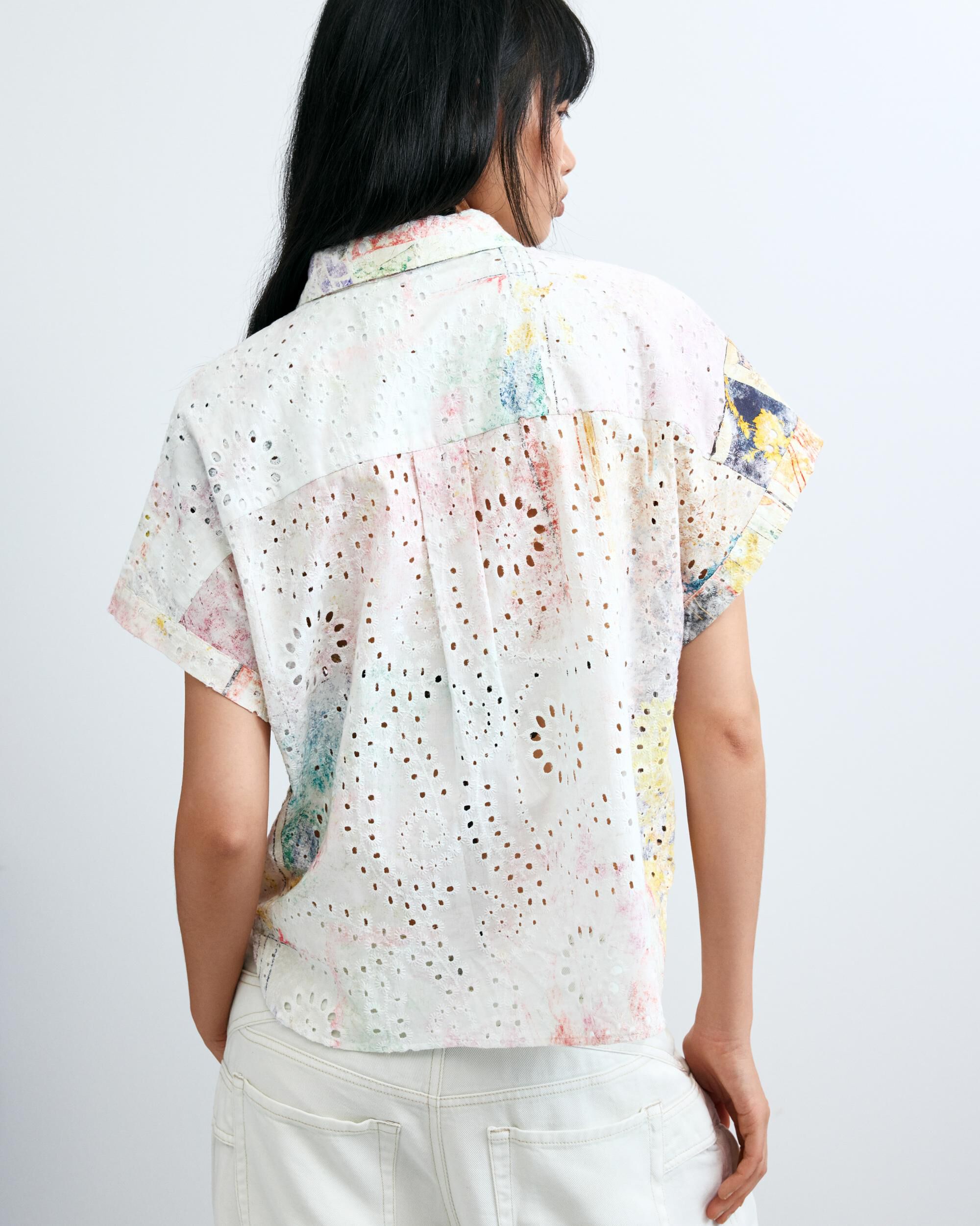 Camisa de mujer manga corta 100% algodón - Desigual - Multicolor Multicolor-3
