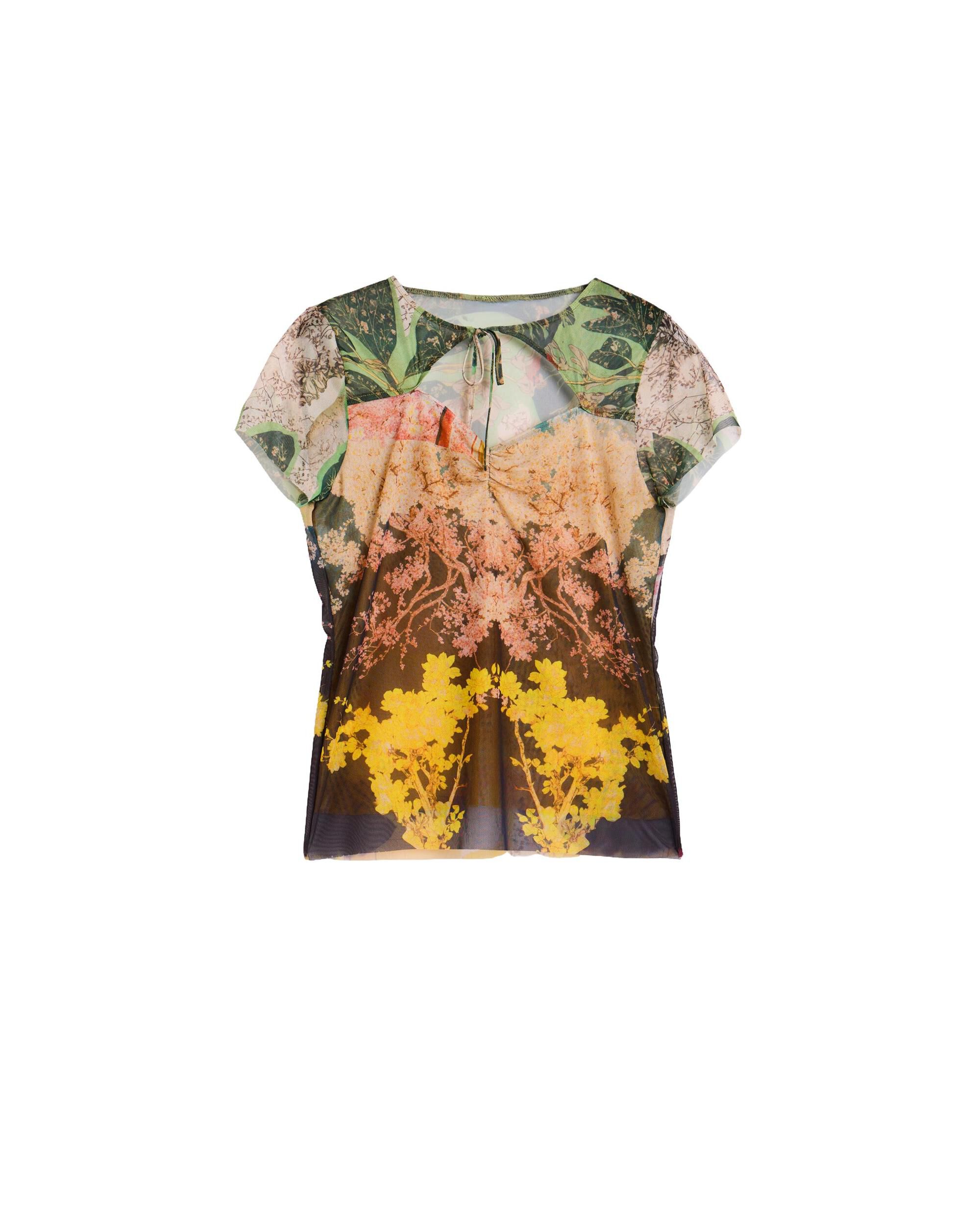 Top de mujer estampado tul - Desigual - Verde Verde-4