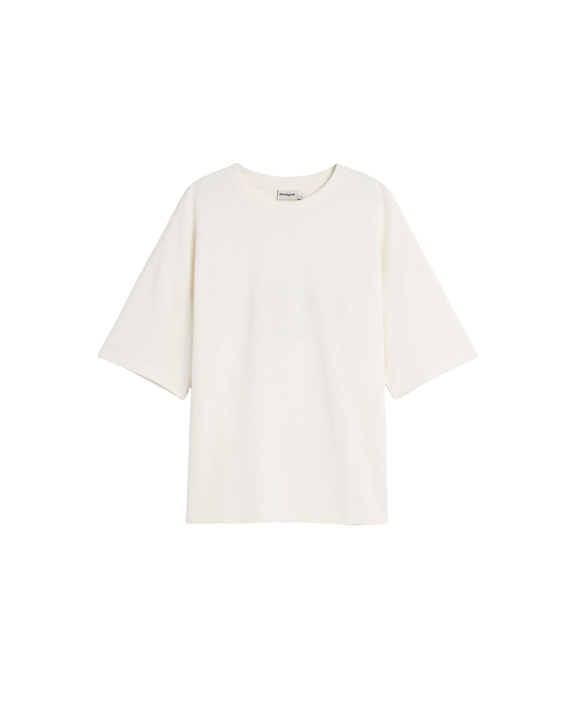 Camiseta de mujer punto manga corta - Desigual - Blanco Blanco-4
