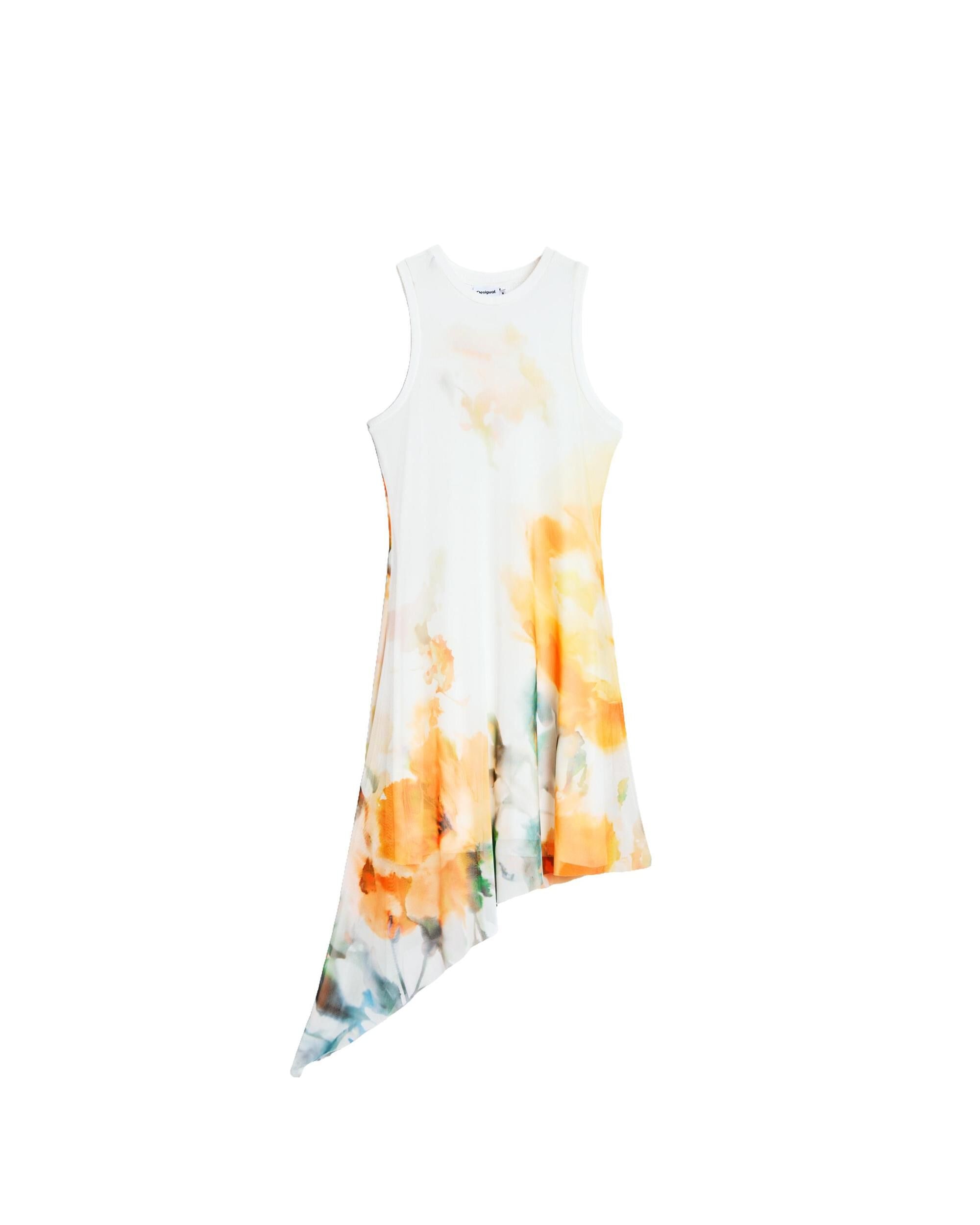 Vestido asimétrico sin mangas - Desigual - Blanco Blanco-4
