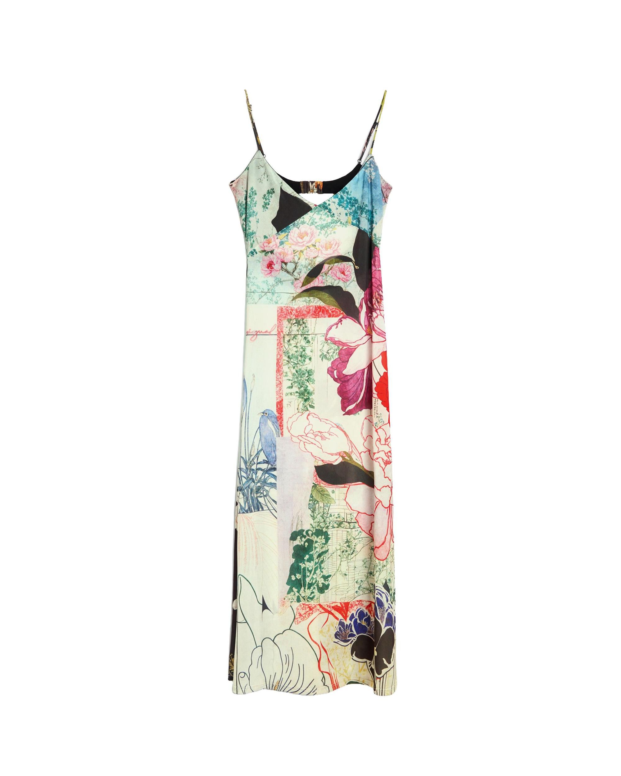 Vestido tirantes estampado - Desigual - Negro Negro-4