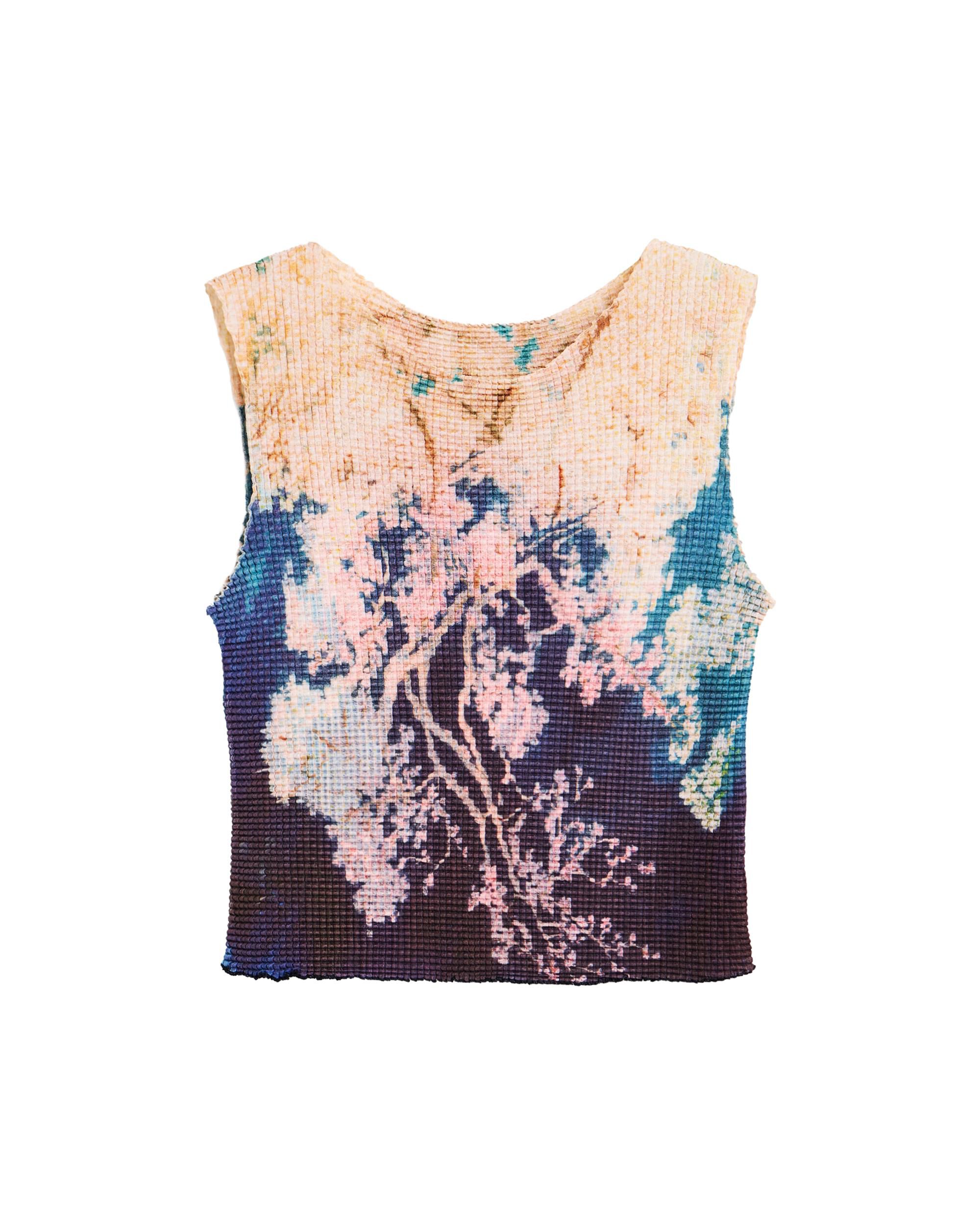 Top de mujer estampado sin mangas - Desigual - Azul Azul-4