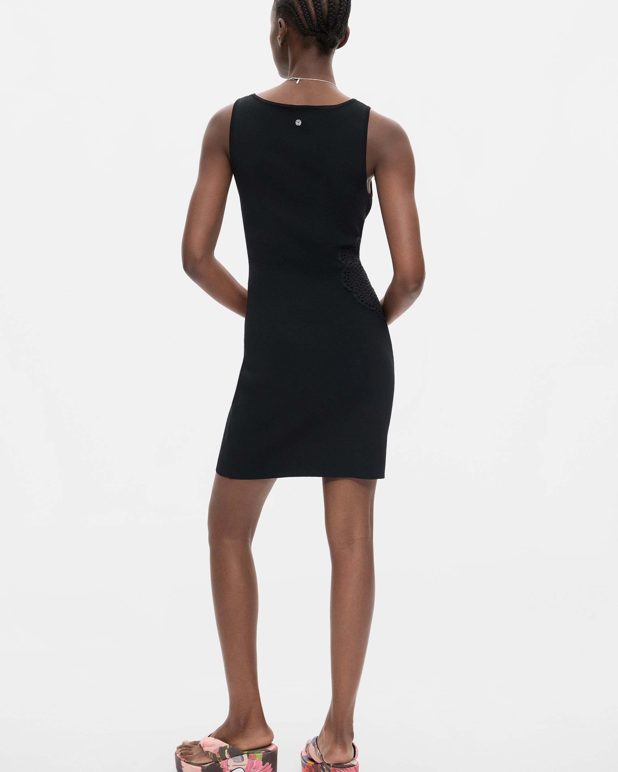 Vestido punto corto - Desigual - Negro Negro-3