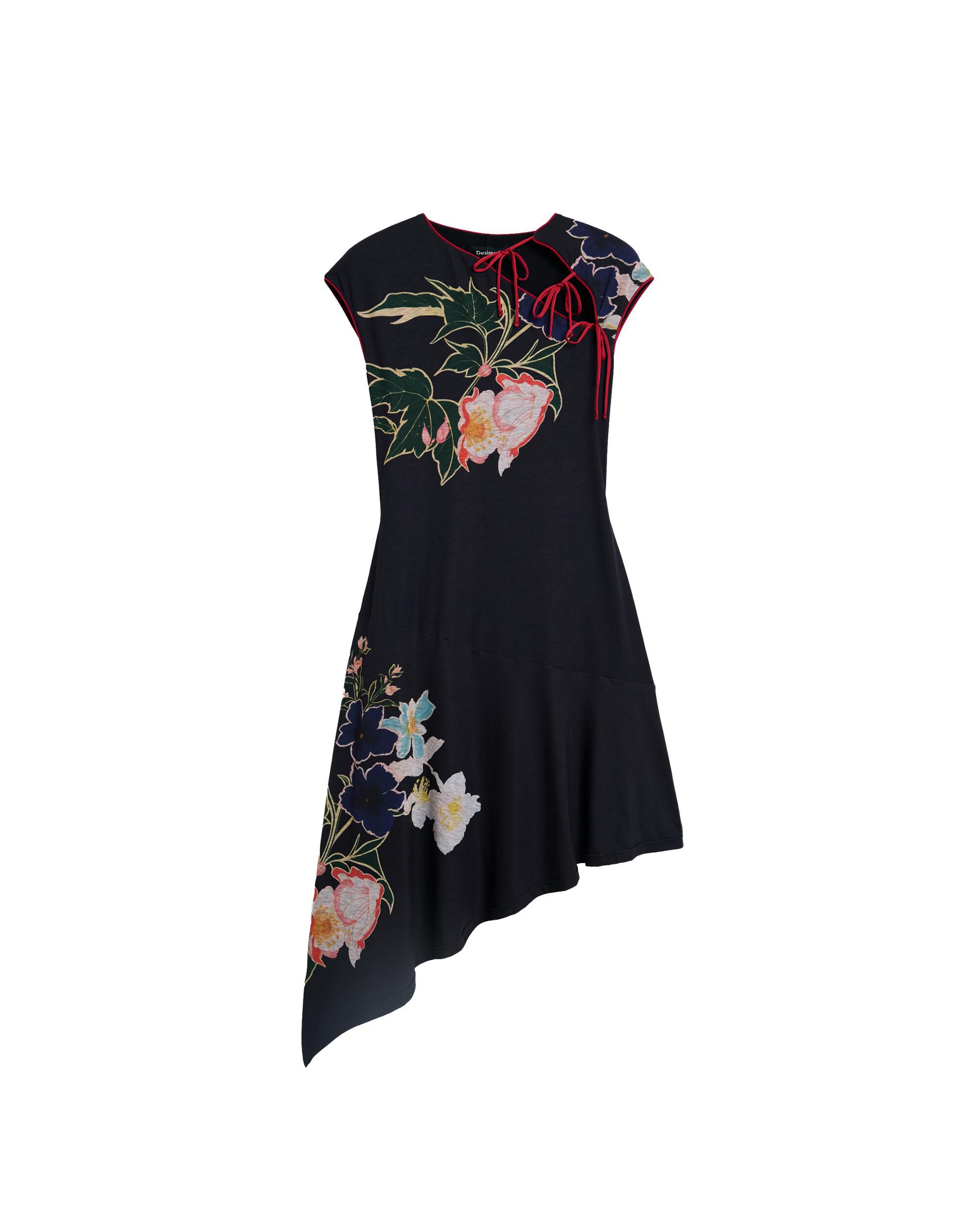 Vestido asimétrico oriental - Desigual - Negro Negro-4