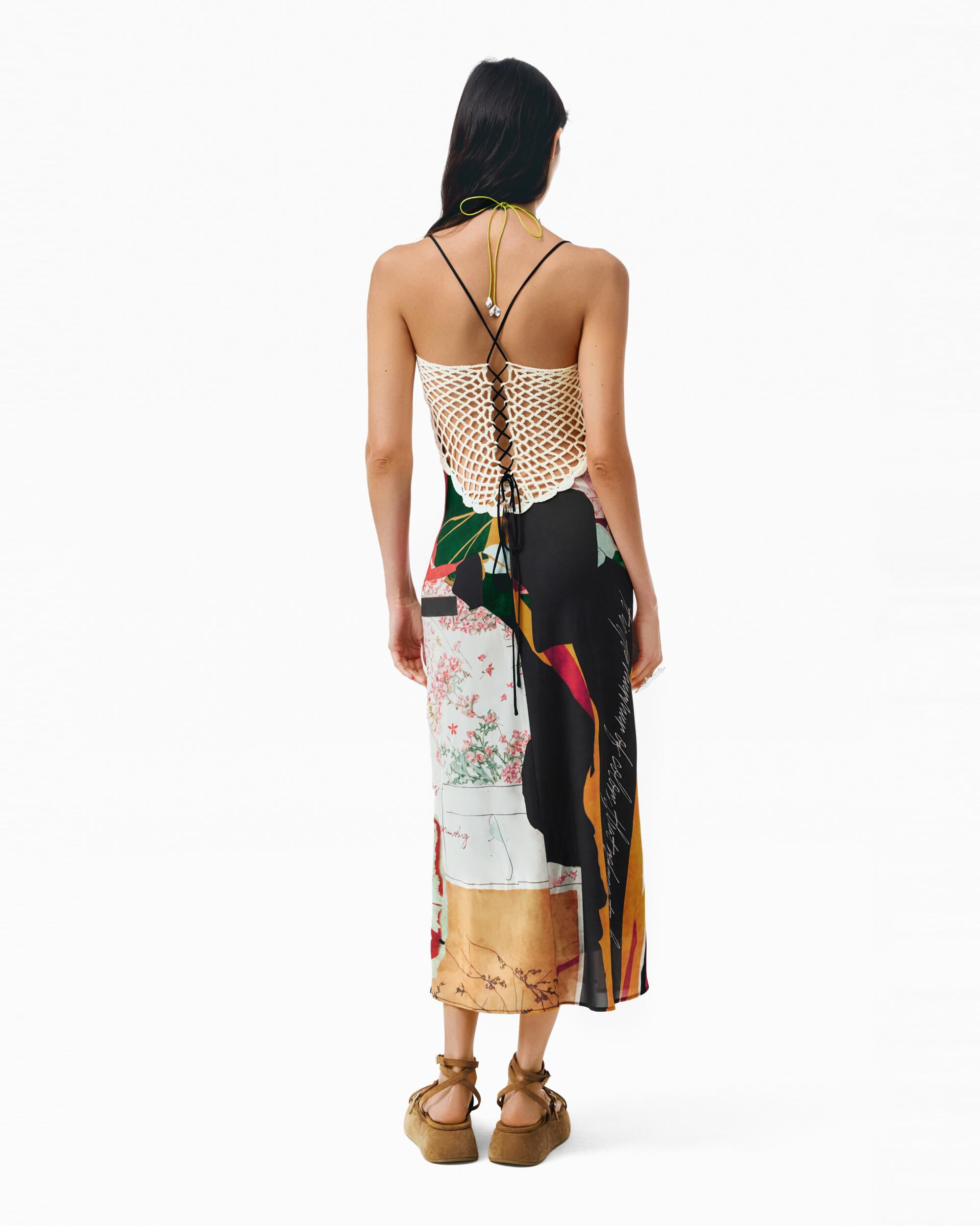 Vestido tirantes punto - Desigual - Negro Negro-3