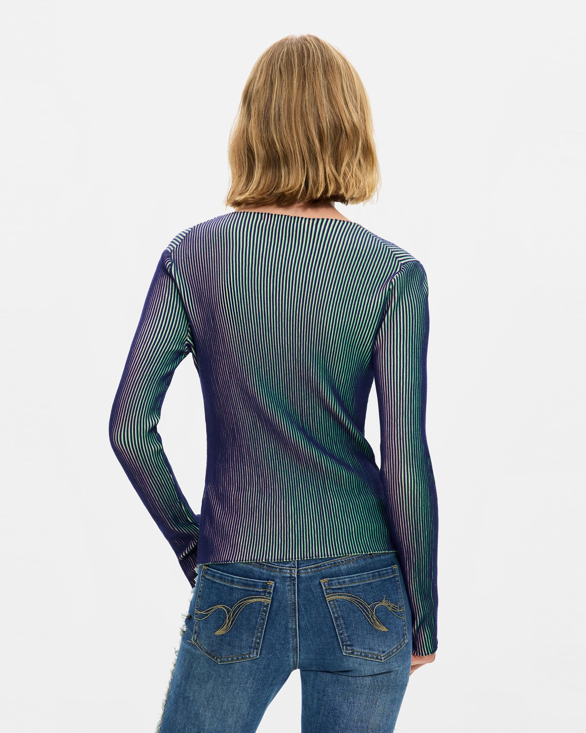 Jersey de mujer punto fino - Desigual - Azul Azul-3