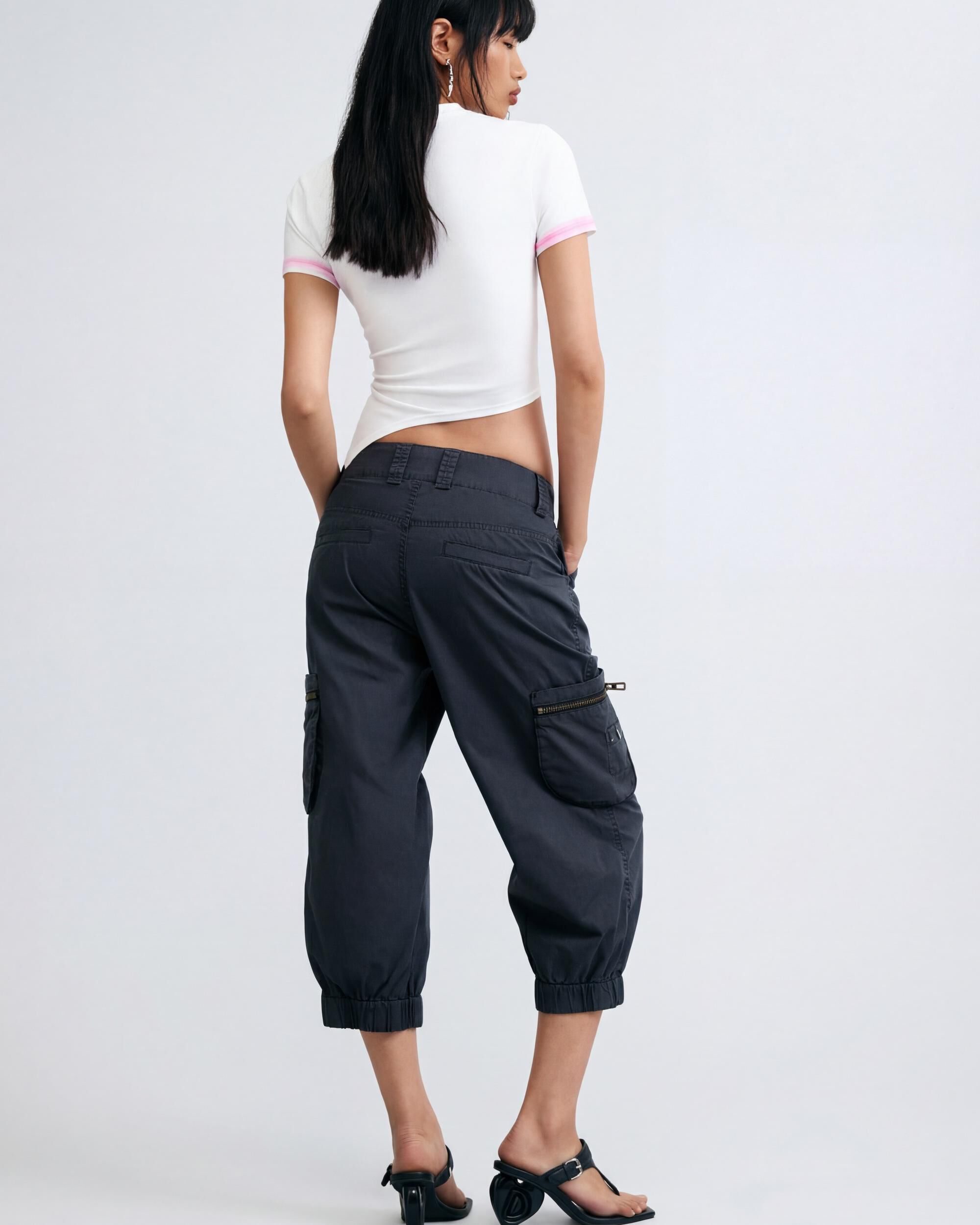 Pantalón de mujer cargo 100% algodón - Desigual - Gris Gris-3