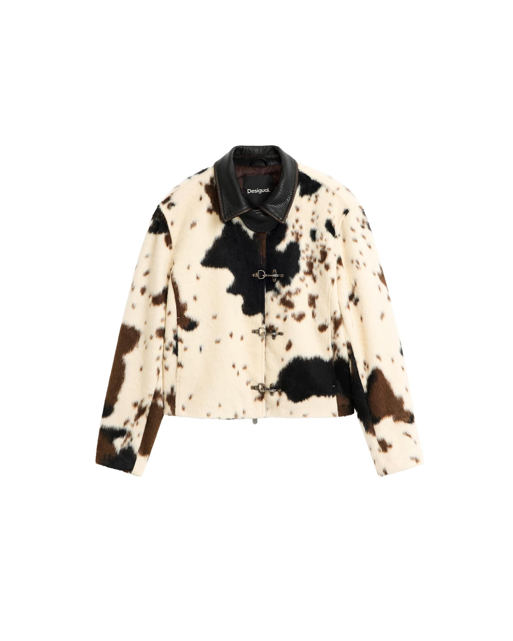 Cazadora de mujer estampado animal - Desigual - Blanco Blanco-5