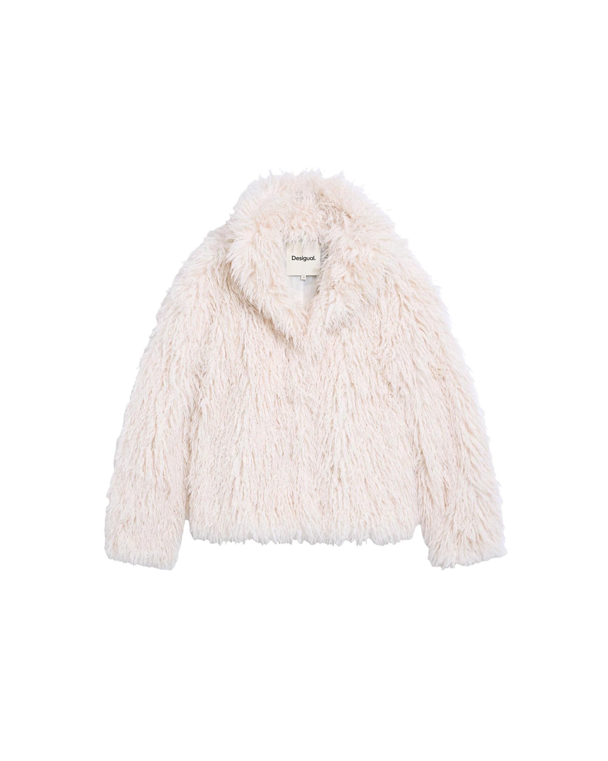 Abrigo de mujer pelo sintético - Desigual - Blanco Blanco-5