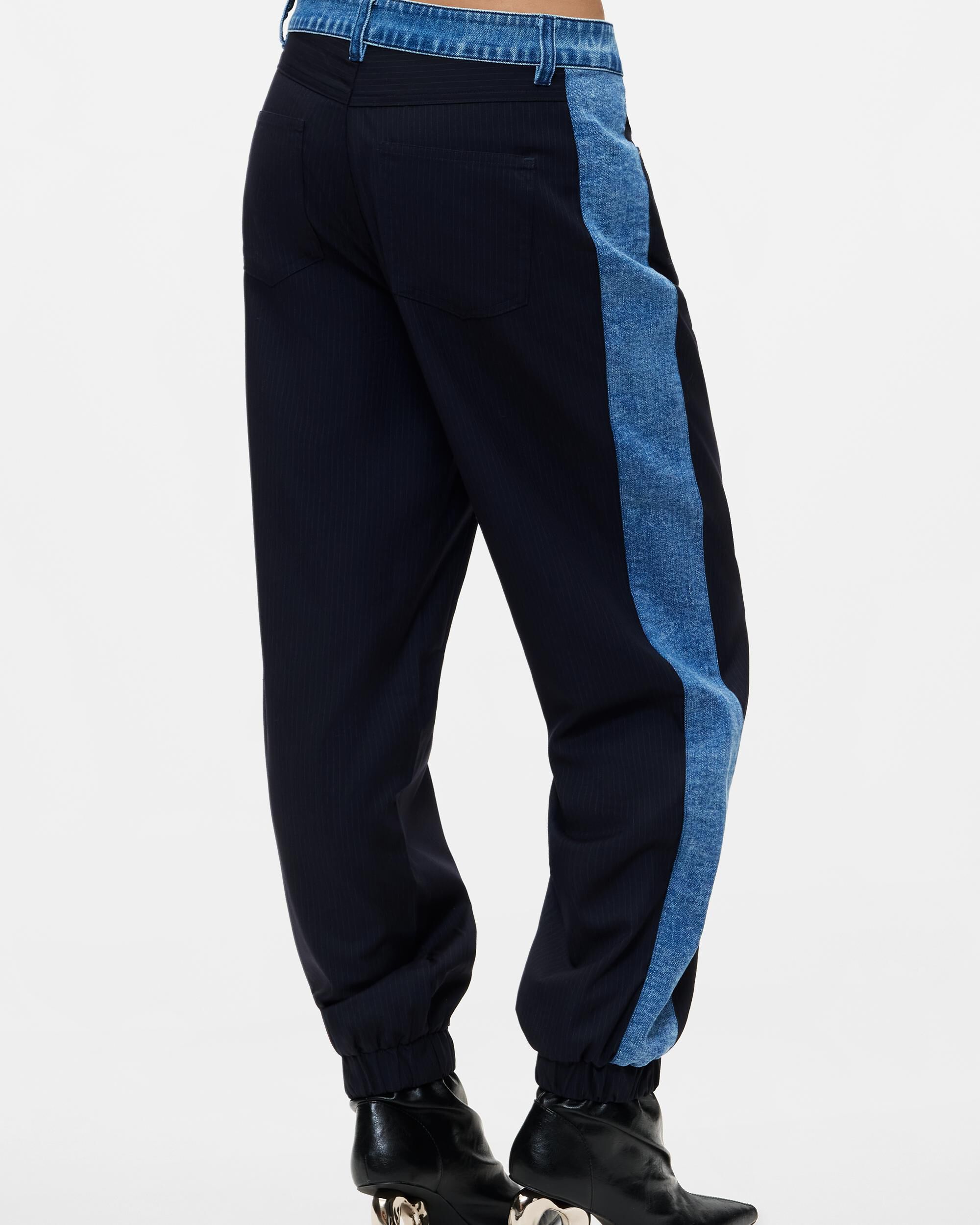 Pantalón de mujer jogger contraste - Desigual - Azul Azul-3