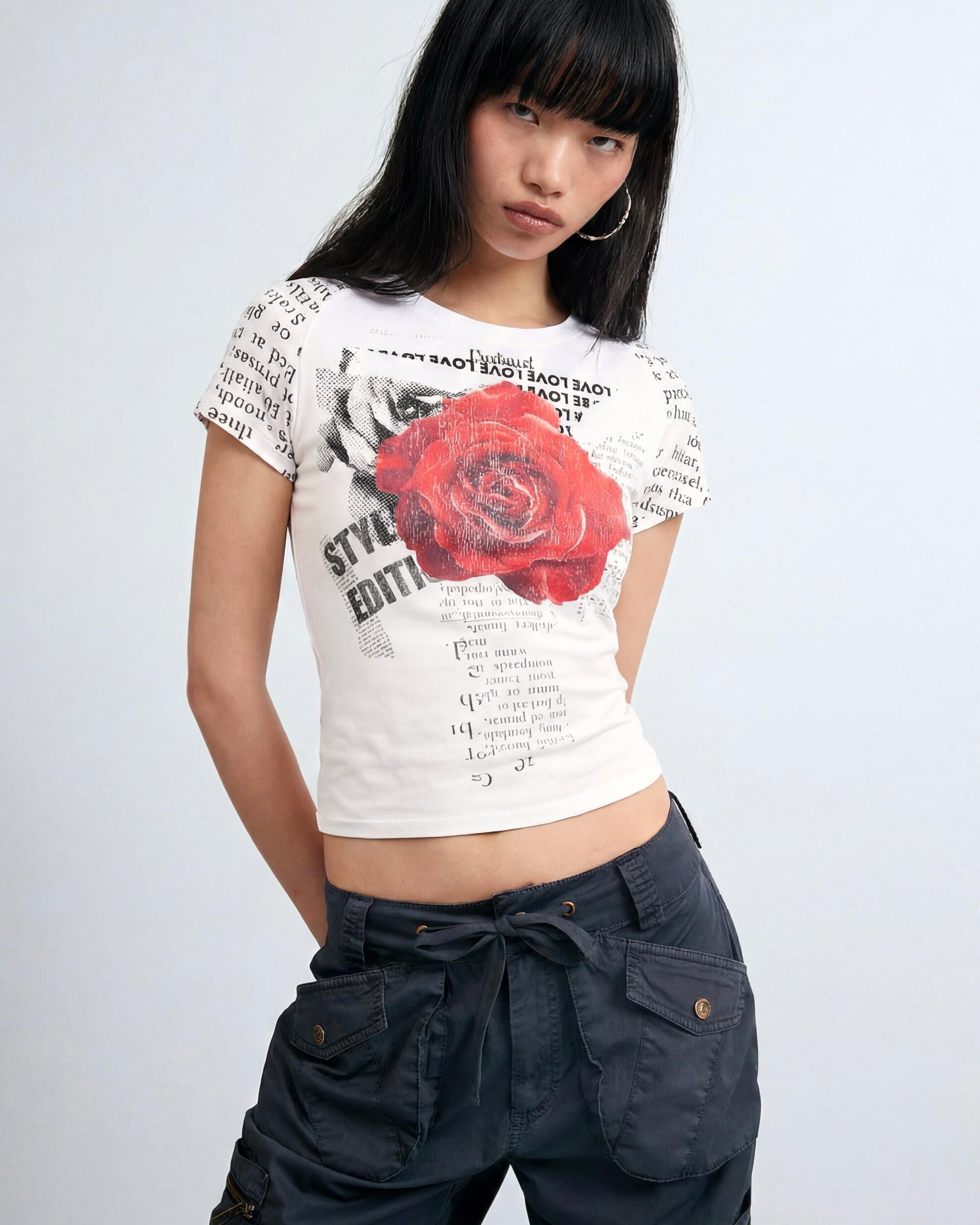 Camiseta de mujer estampada 100% algodón - Desigual - Blanco Blanco-1
