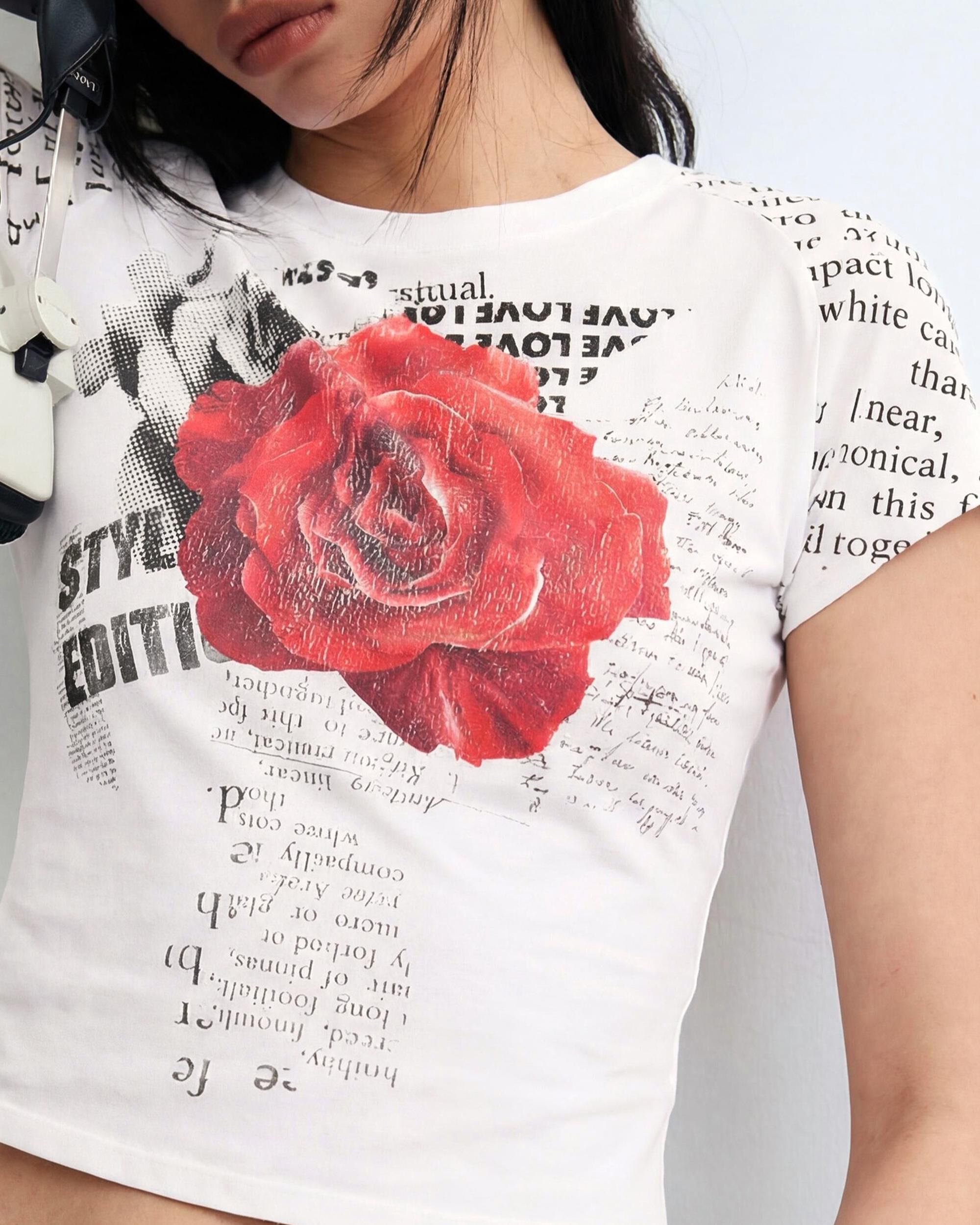 Camiseta de mujer estampada 100% algodón - Desigual - Blanco Blanco-3