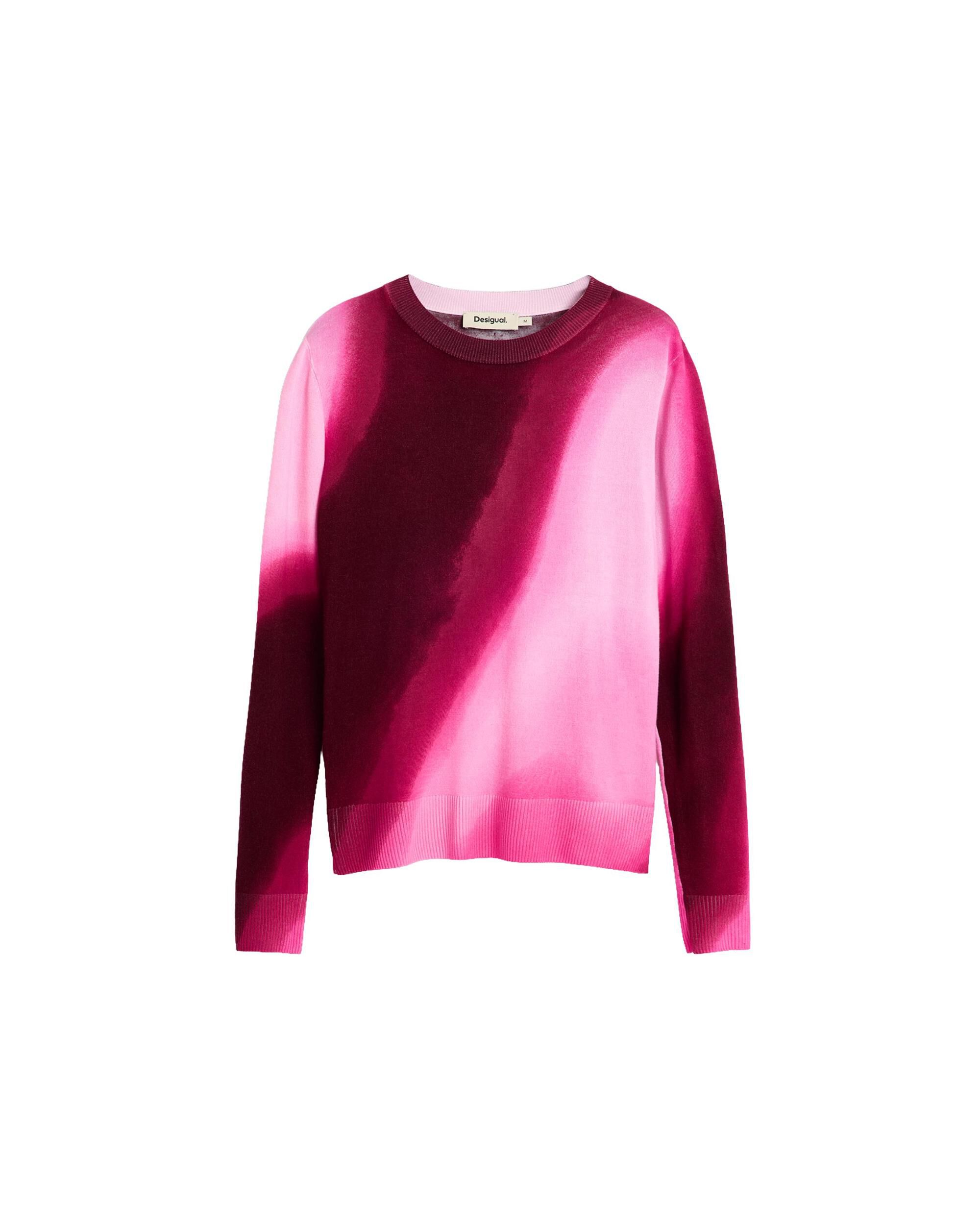 Jersey de mujer punto fino degradado - Desigual - Rojo Rojo-4