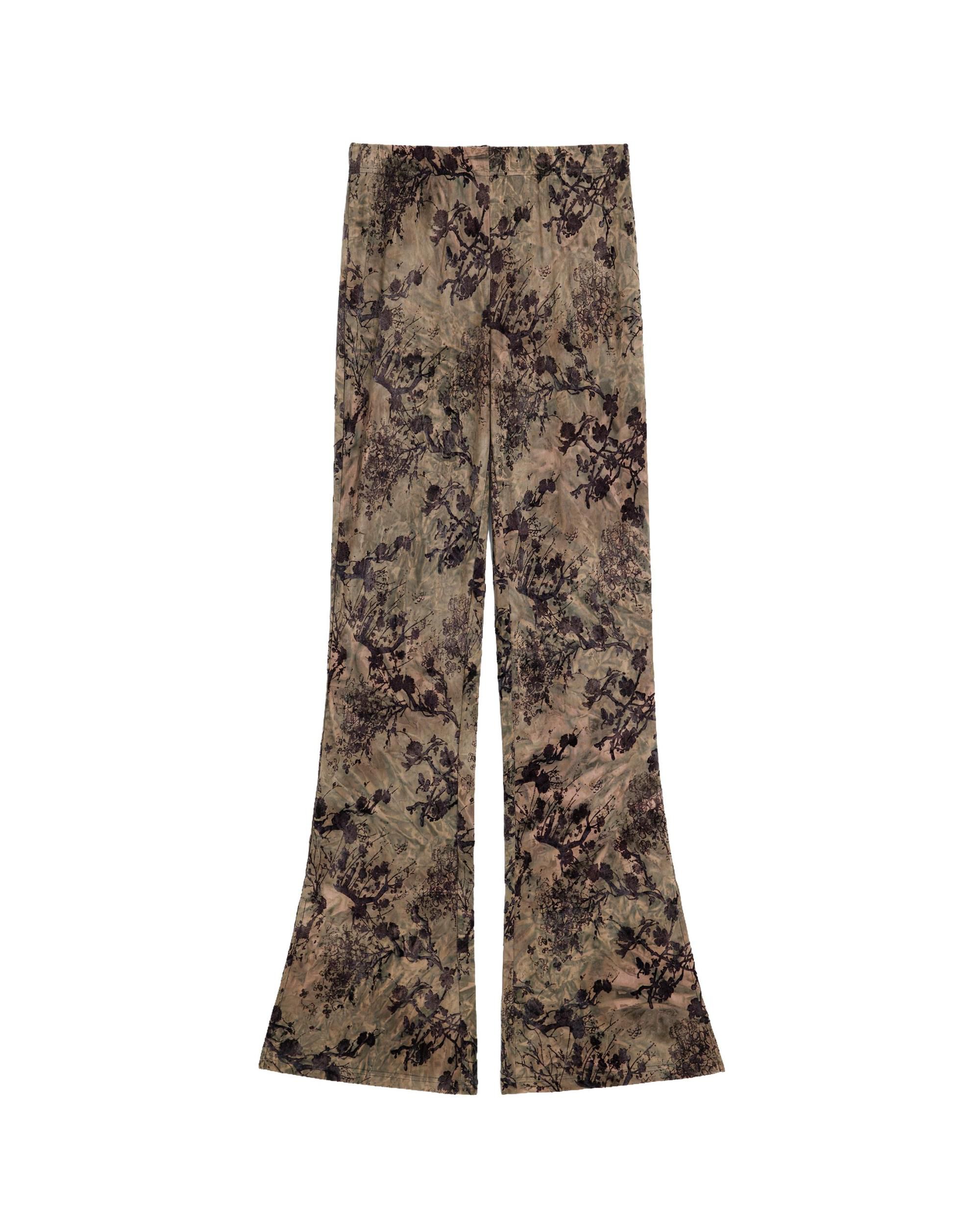 Pantalón de mujer largo flocado - Desigual - Negro Negro-4
