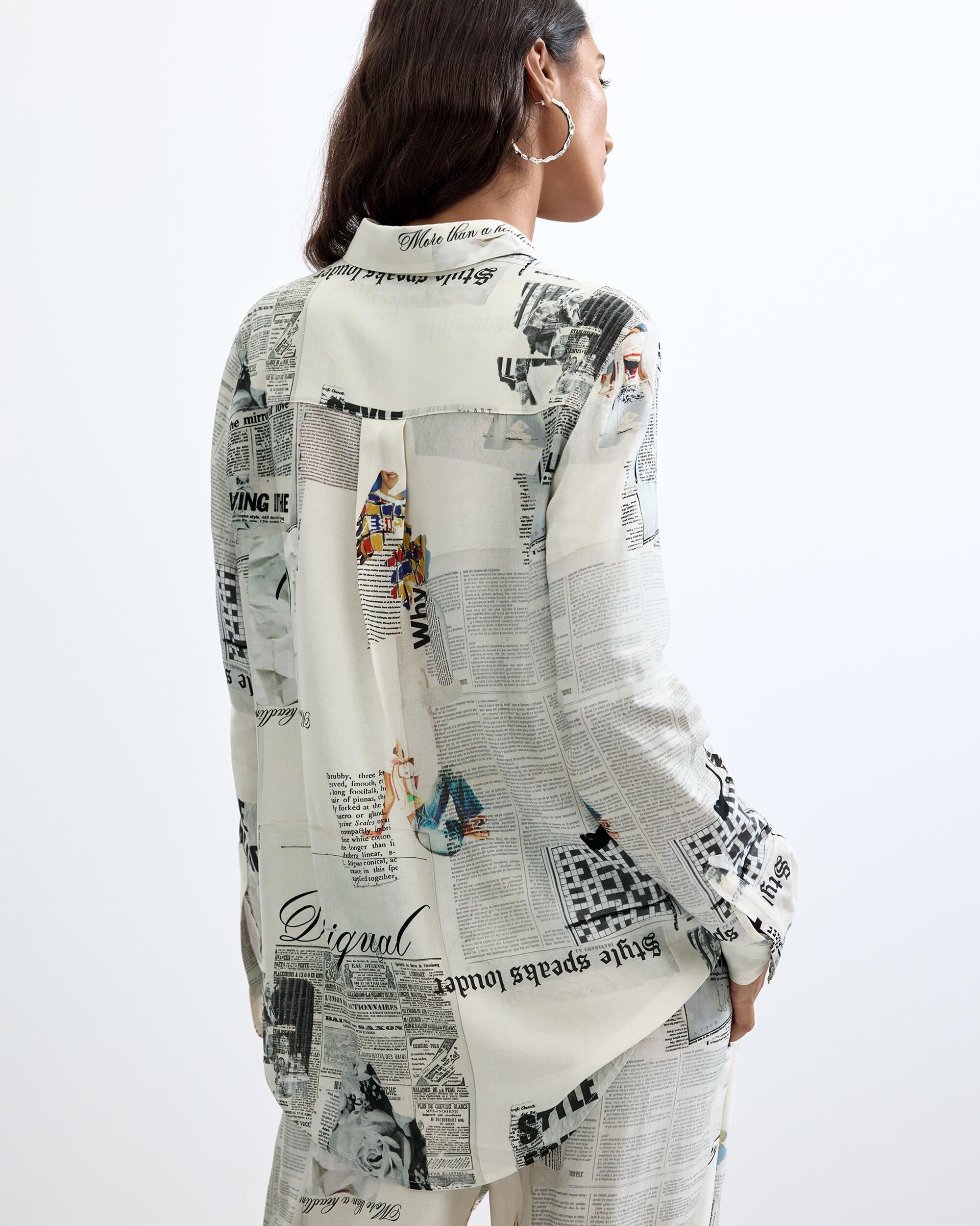 Camisa de mujer estampada - Desigual - Blanco Blanco-3