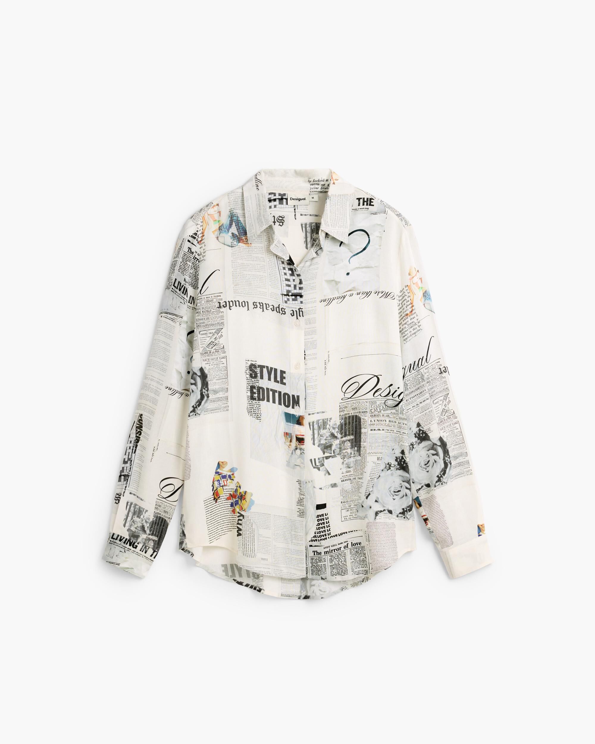 Camisa de mujer estampada - Desigual - Blanco Blanco-4