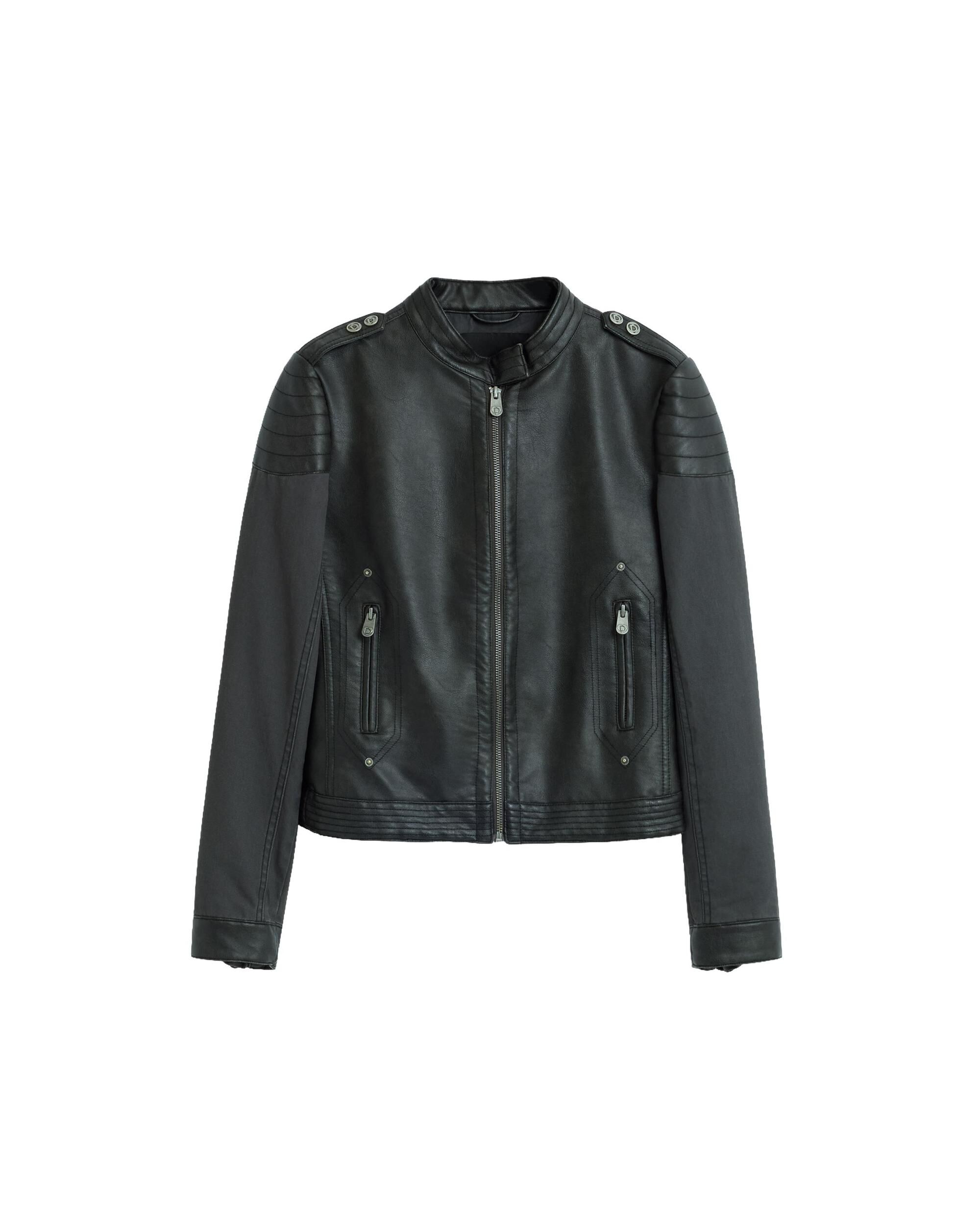 Cazadora de mujer efecto piel - Desigual - Negro Negro-4