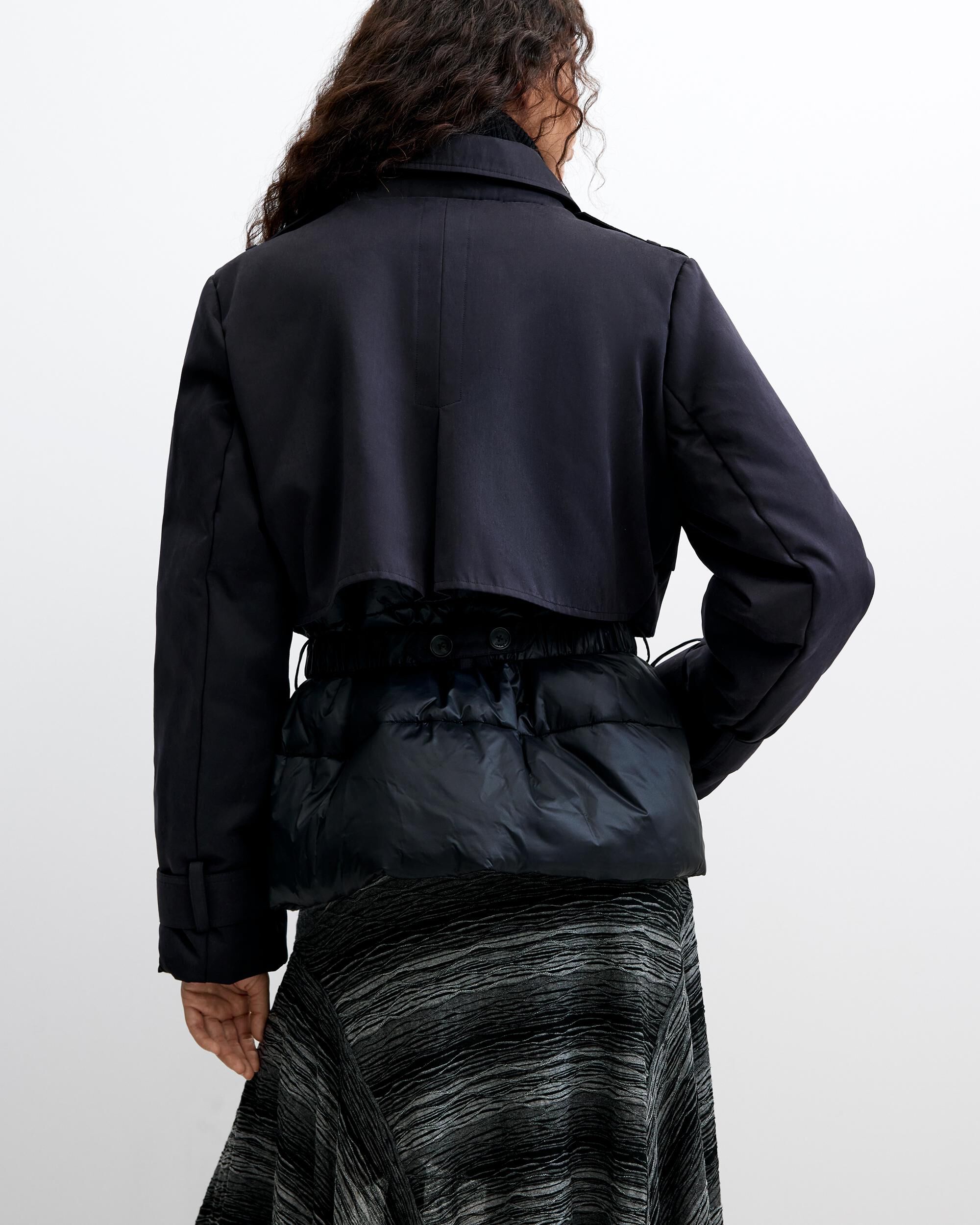Abrigo de mujer acolchado corto - Desigual - Negro Negro-3