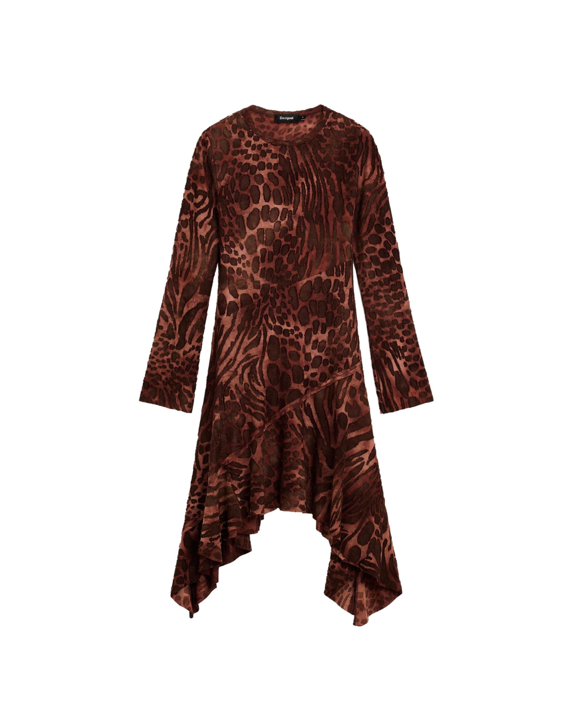 Vestido midi asimétrico - Desigual - Negro Negro-4