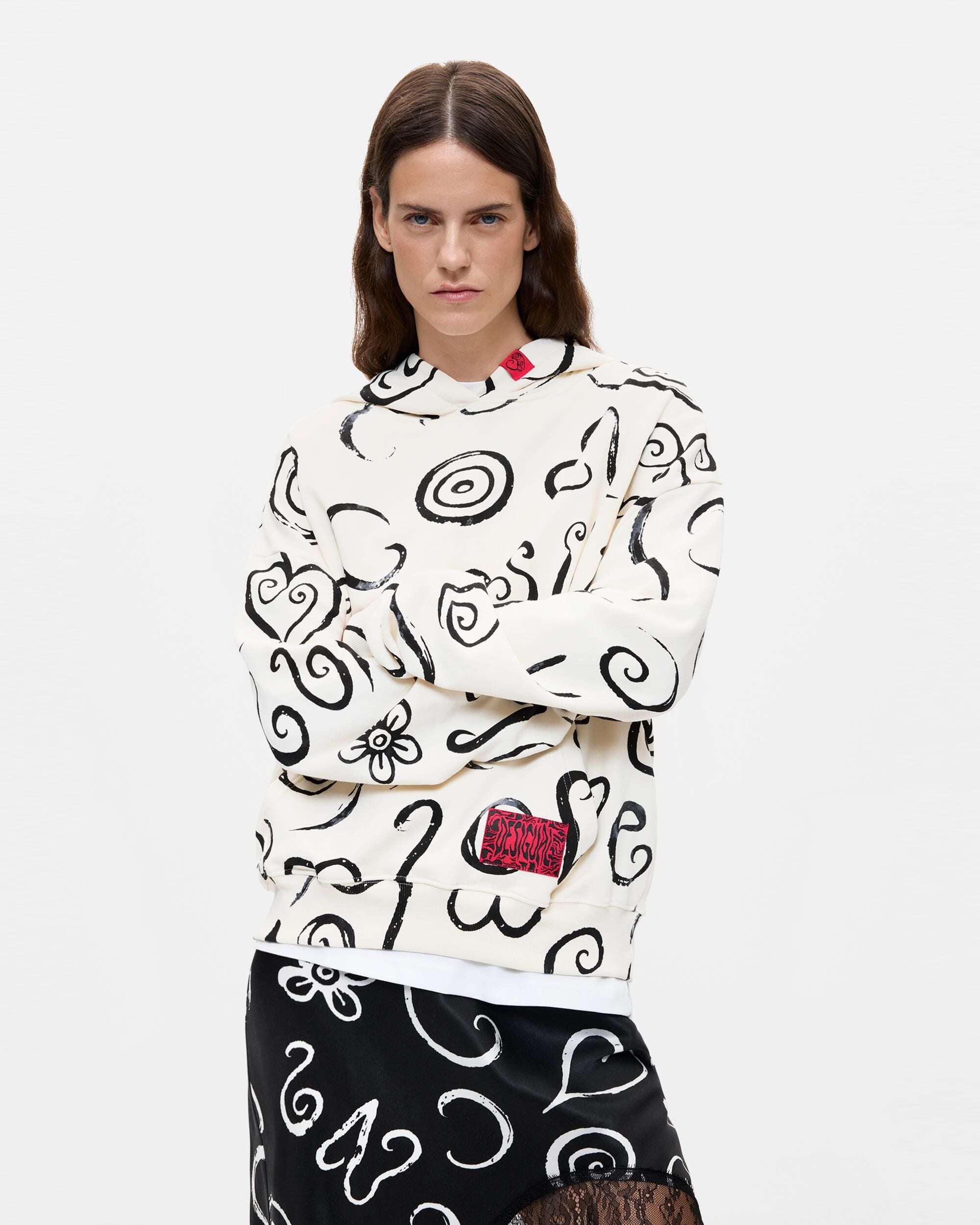 Sudadera de mujer estampada 100% algodón - Desigual - Multicolor Multicolor-1