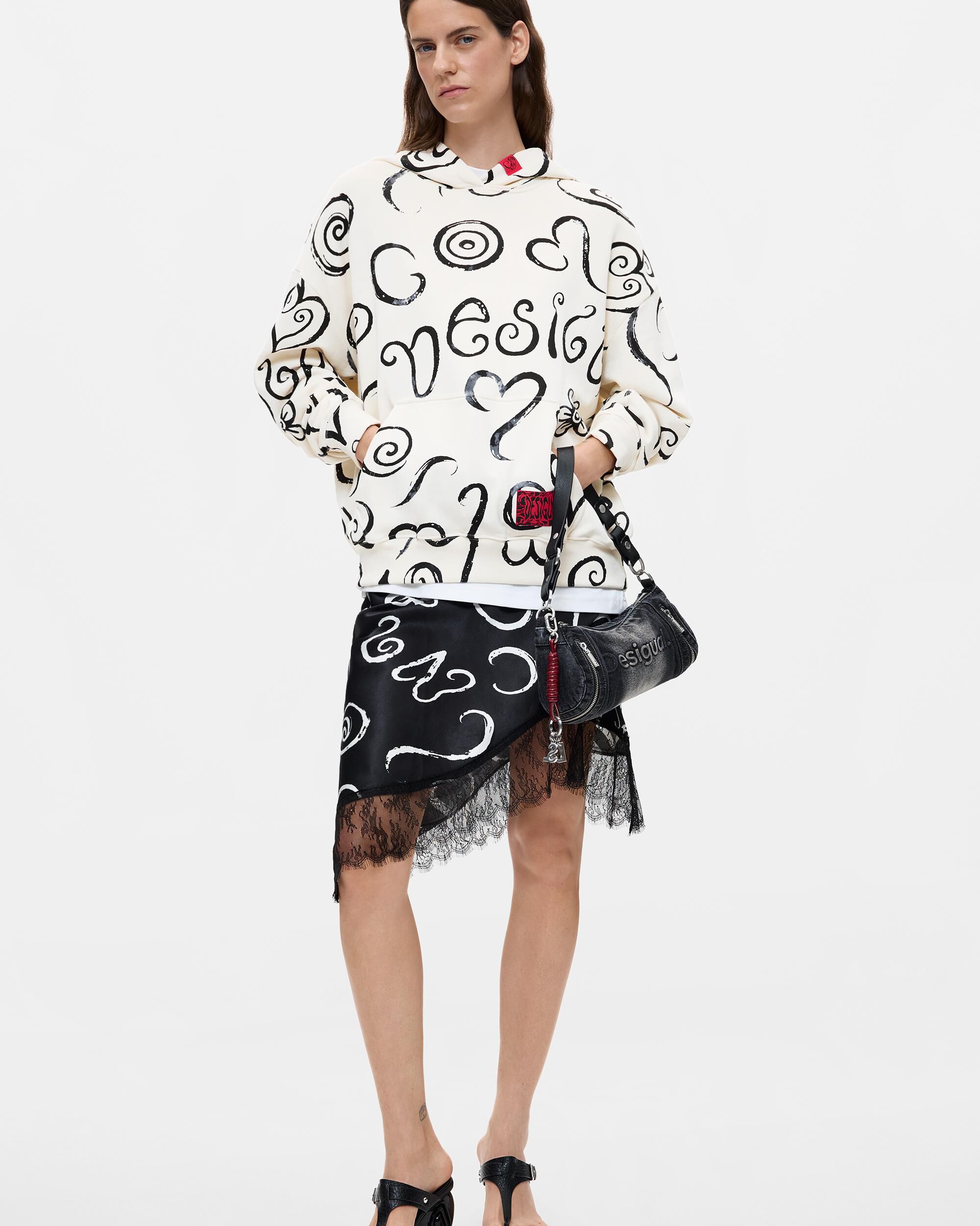 Sudadera de mujer estampada 100% algodón - Desigual - Multicolor Multicolor-2
