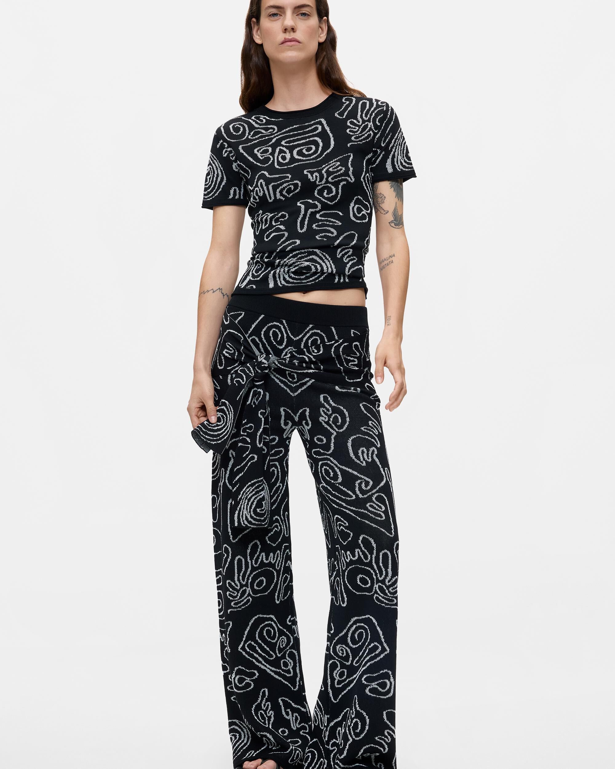 Camiseta de mujer punto jacquard - Desigual - Negro Negro-2