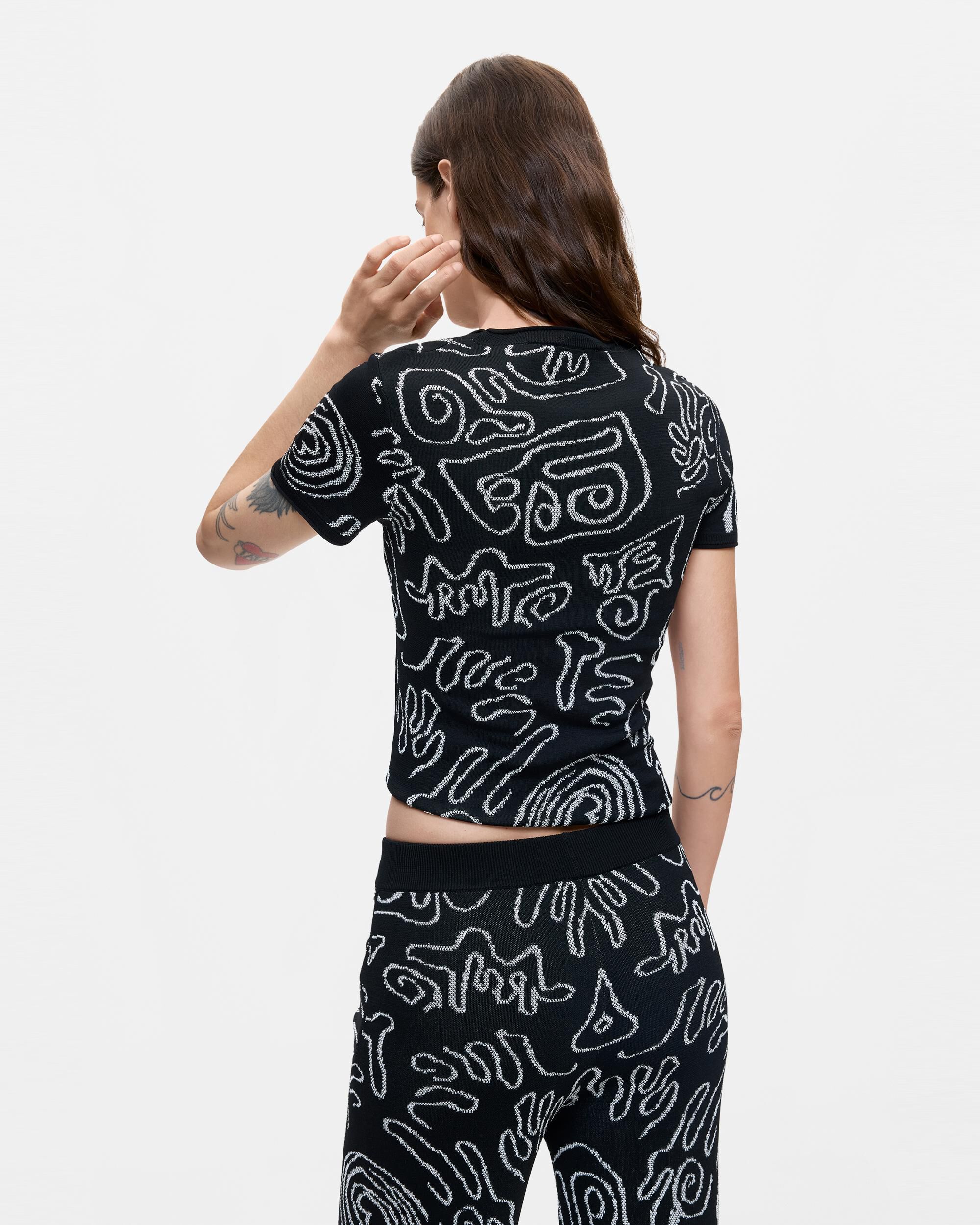Camiseta de mujer punto jacquard - Desigual - Negro Negro-3