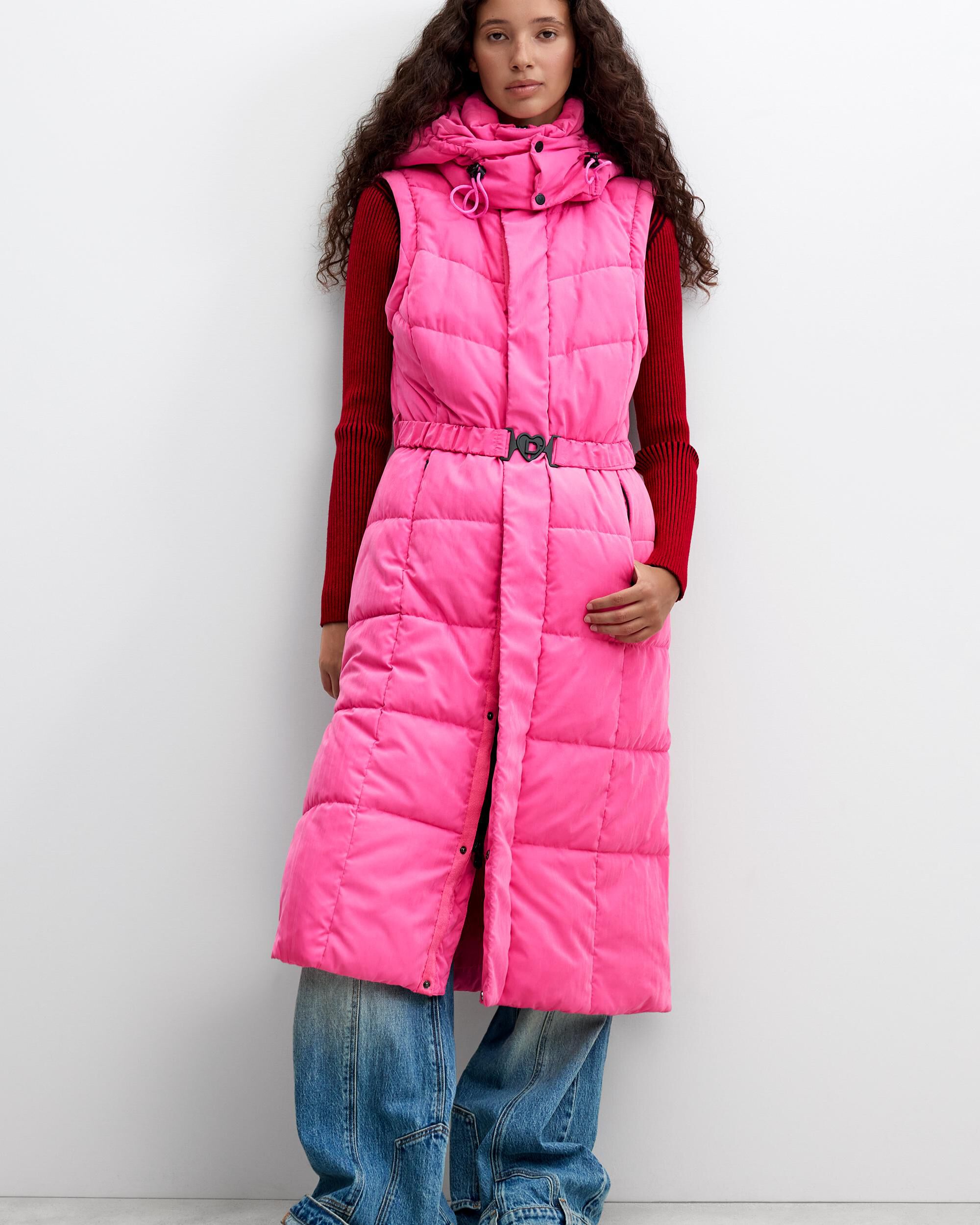 Abrigo de mujer acolchado desmontable - Desigual - Rojo Rojo-4