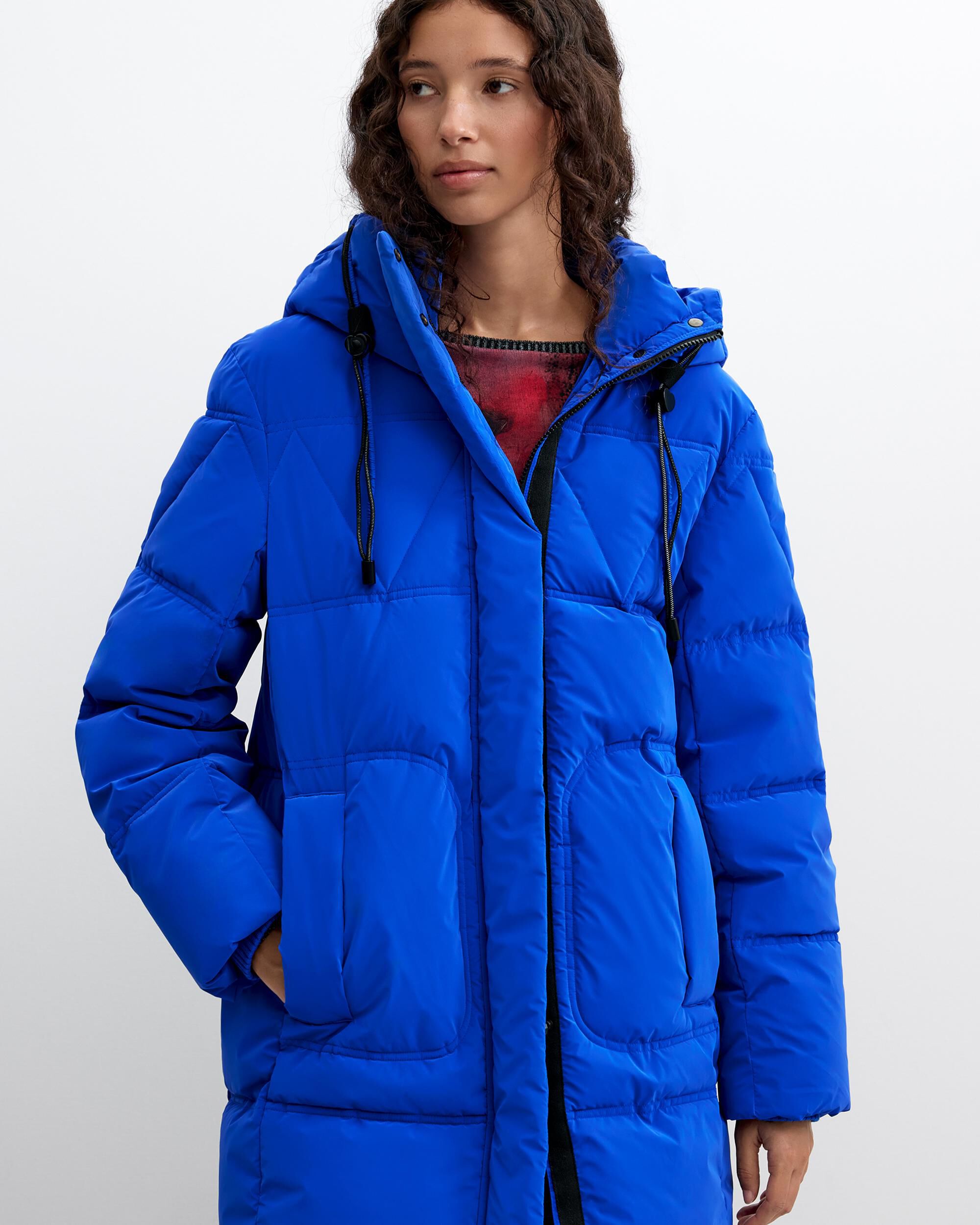 Abrigo de mujer acolchado largo - Desigual - Azul Azul-2