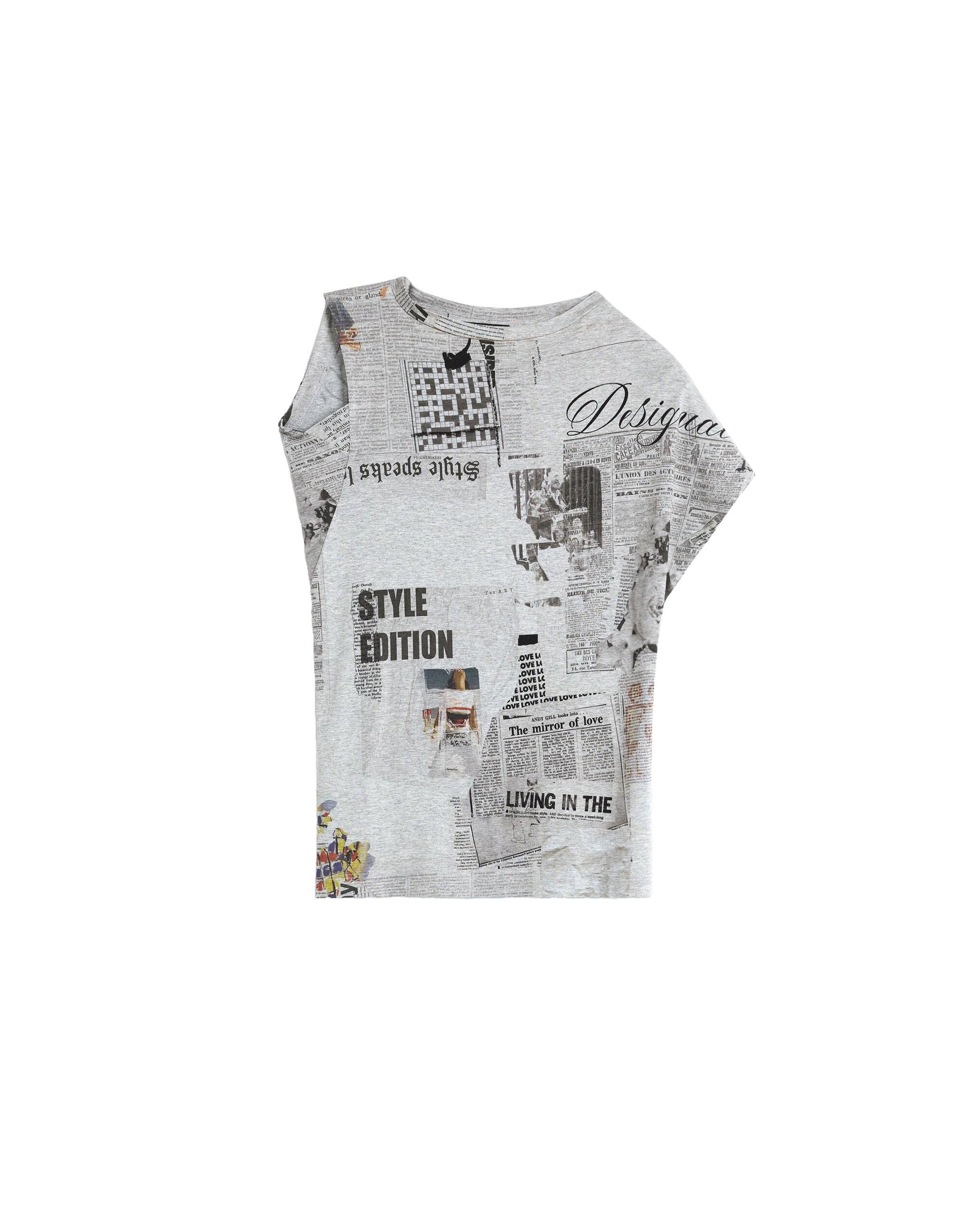 Camiseta de mujer estampada 100% algodón - Desigual - Negro Negro-4