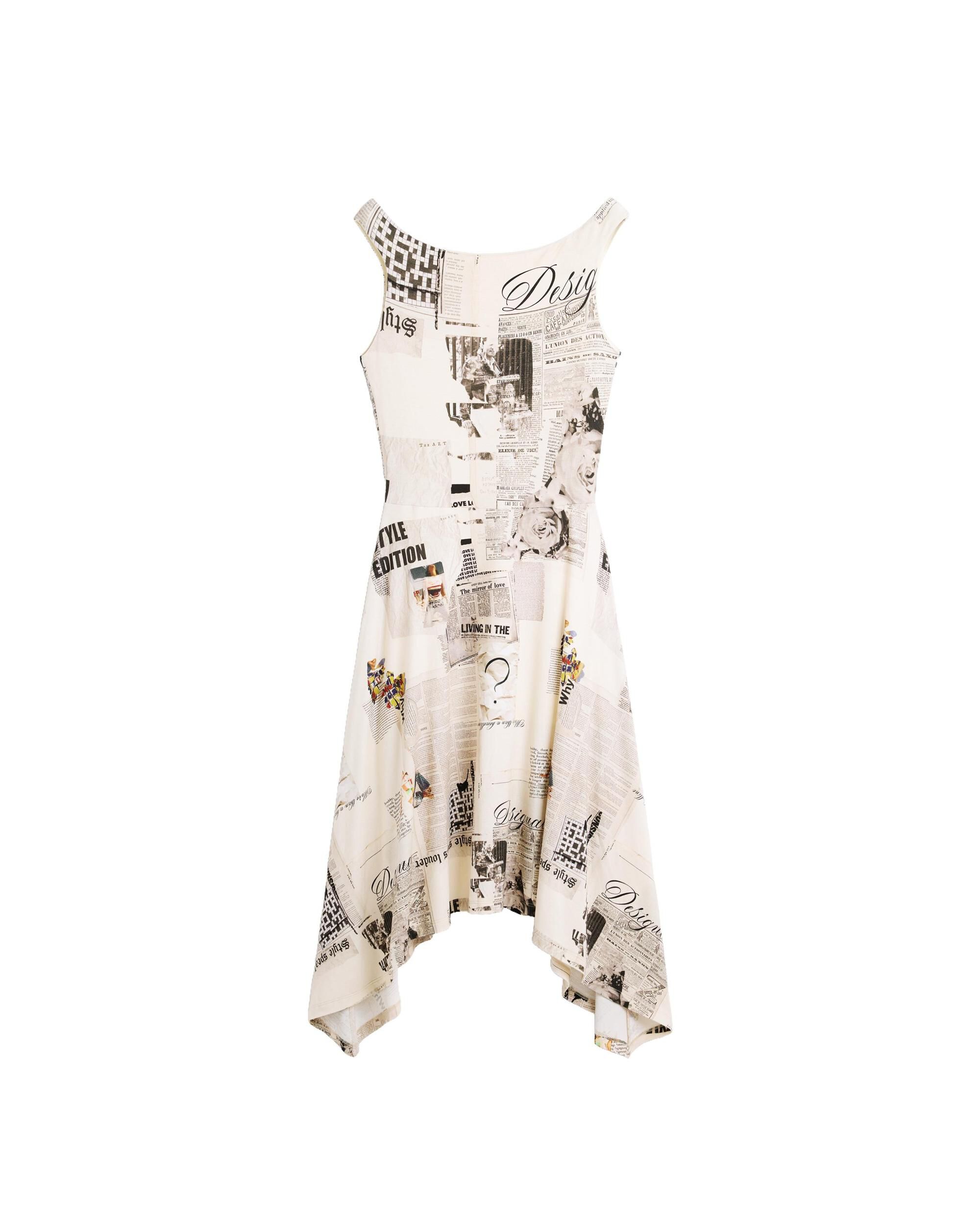 Vestido sin mangas estampado - Desigual - Blanco Blanco-4