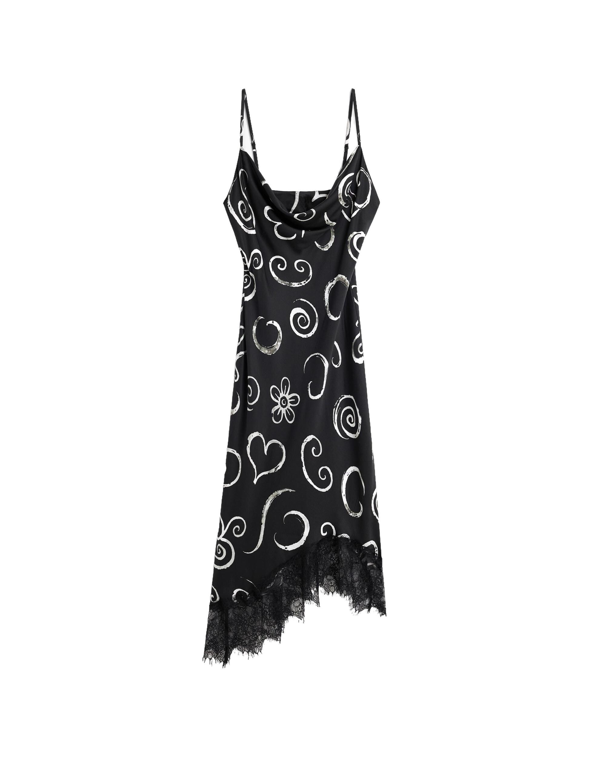 Vestido tirantes estampado corto - Desigual - Negro Negro-4