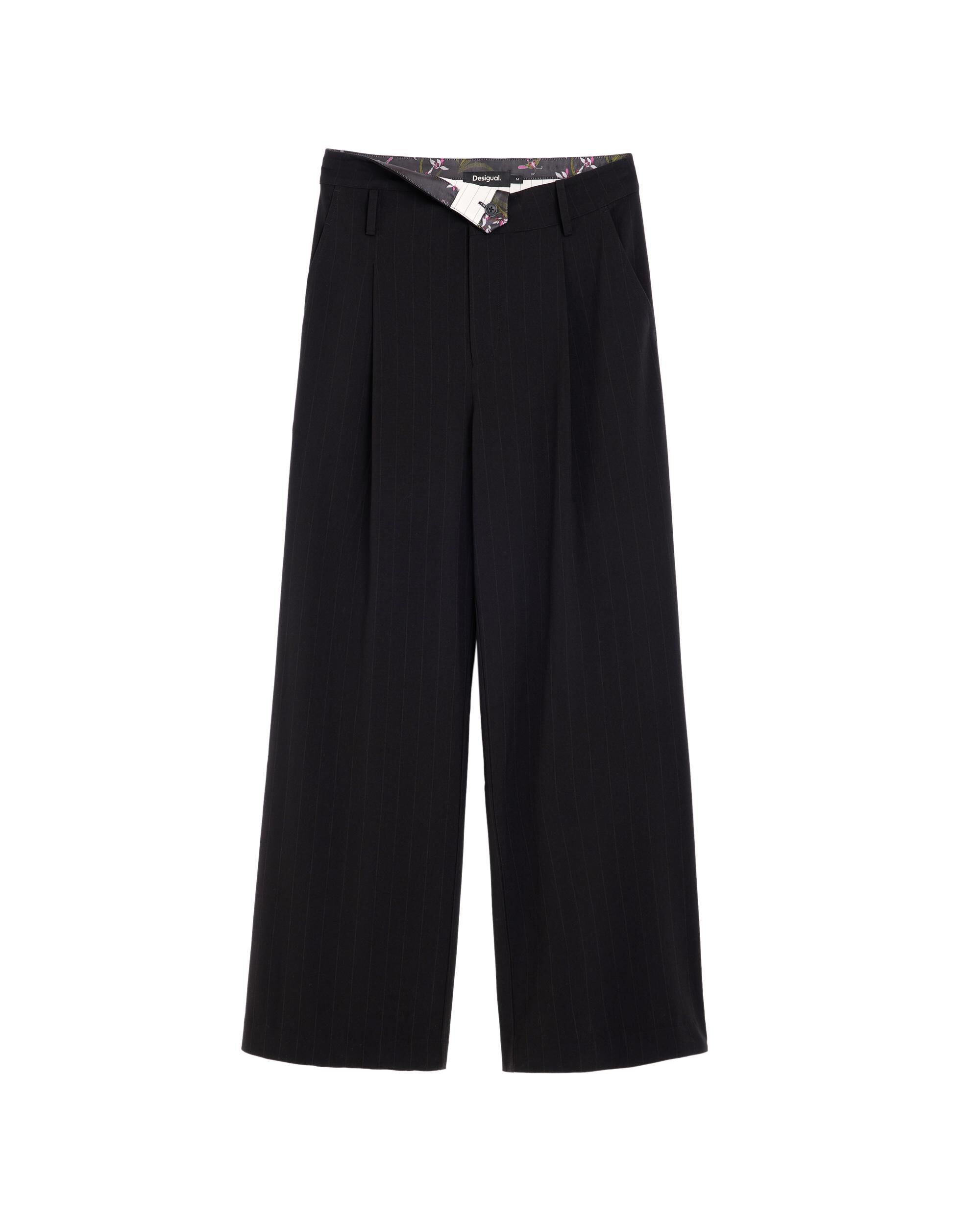 Pantalón de mujer pierna ancha - Desigual - Negro Negro-4