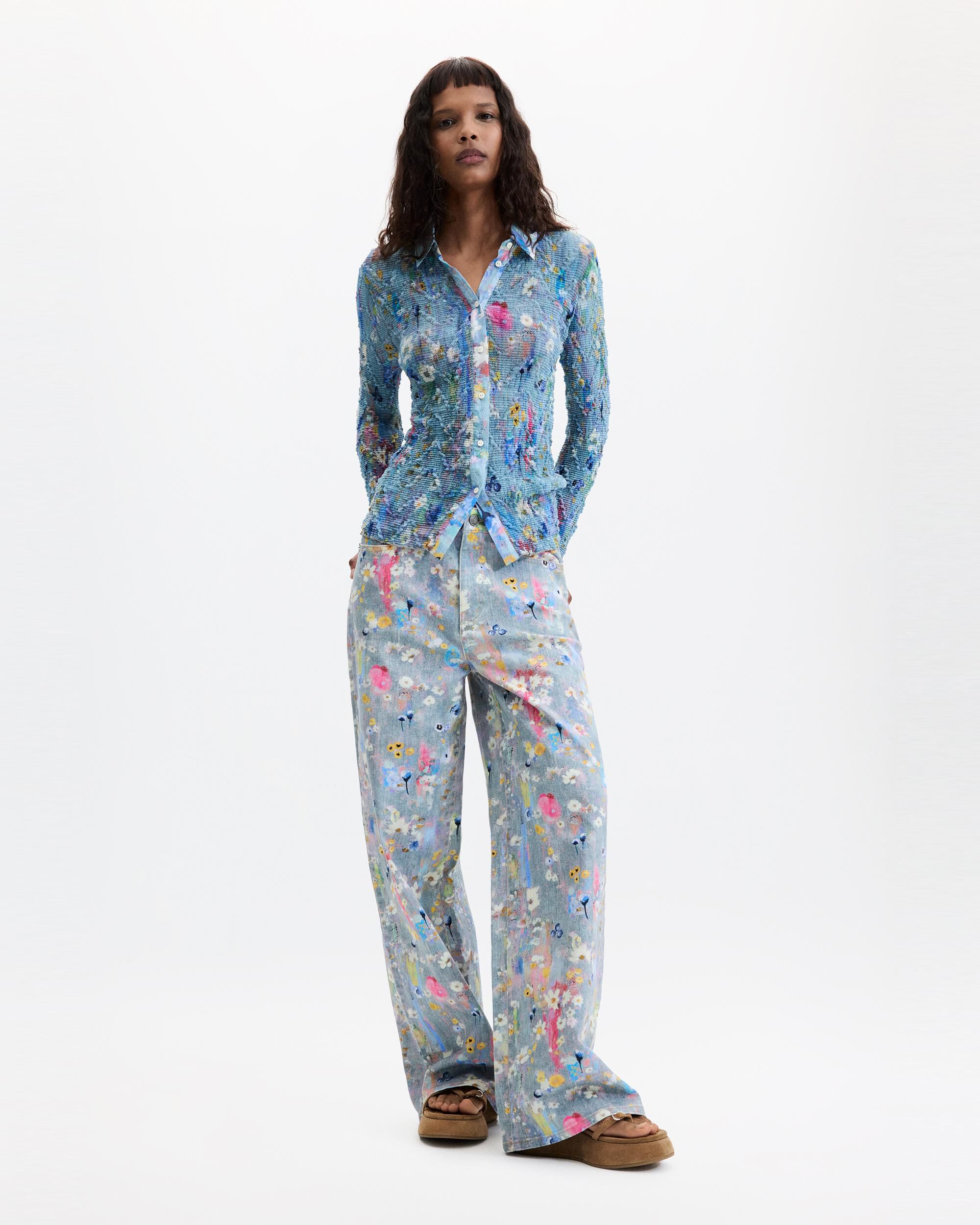 Camisa de mujer estampada floral - Desigual - Negro Negro-2