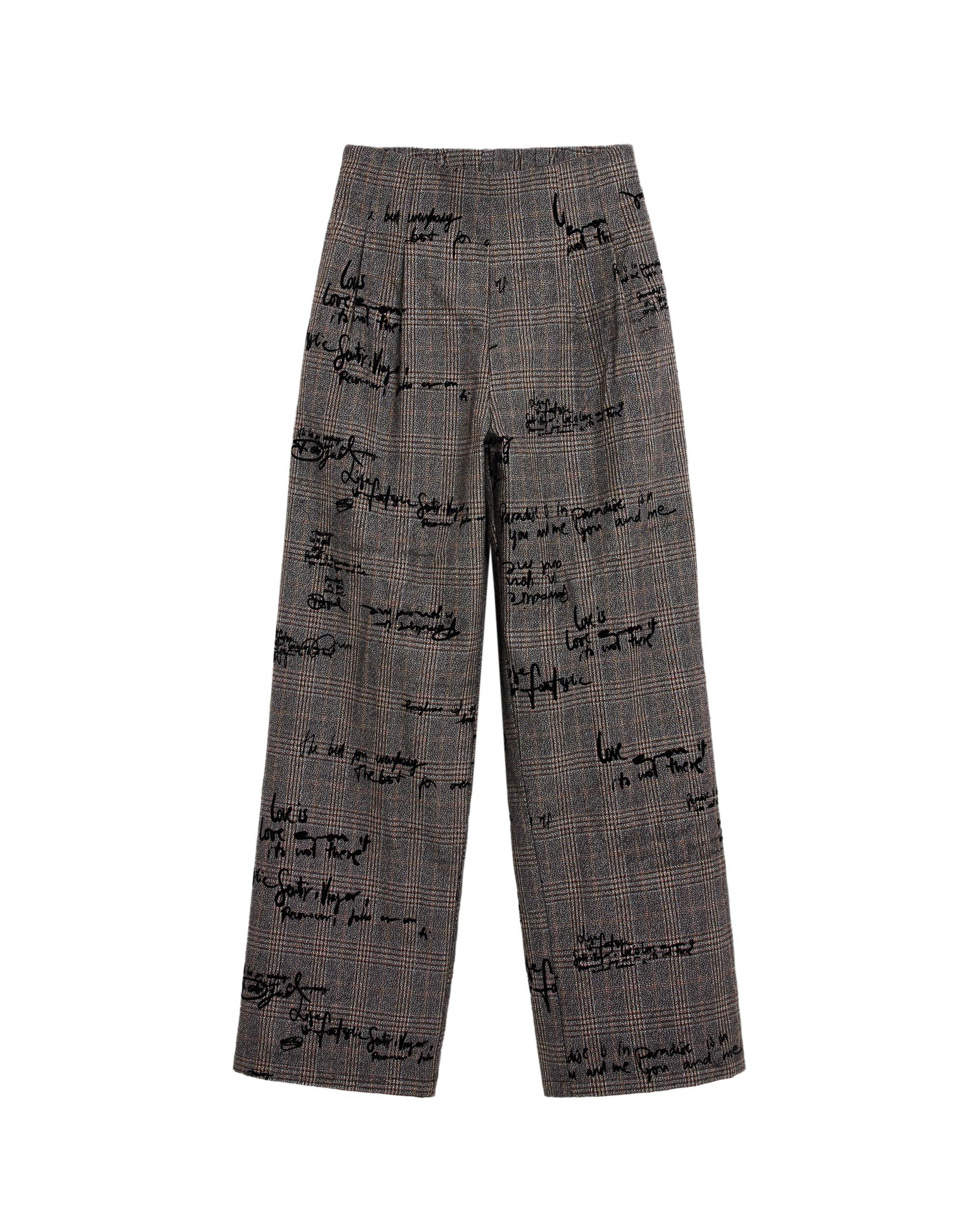 Pantalón de mujer cuadros largo - Desigual - Negro Negro-4