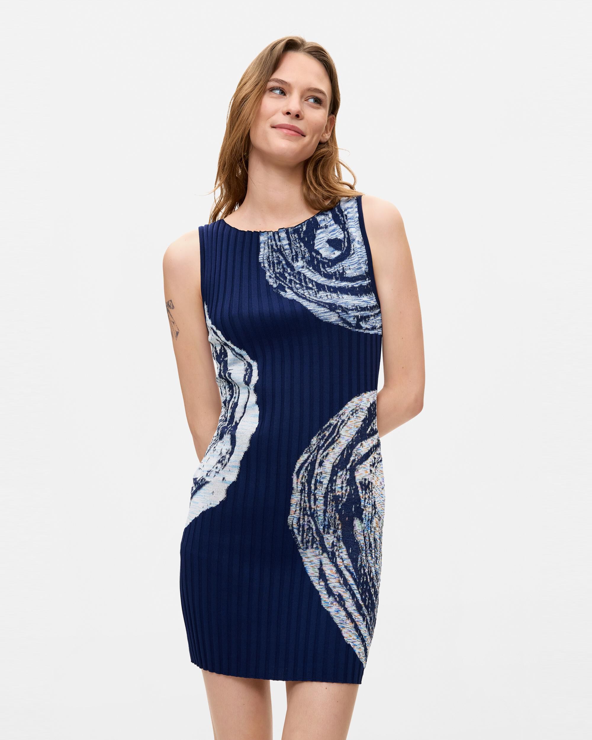 Vestidos sin mangas estampado - Desigual - Azul Azul-2