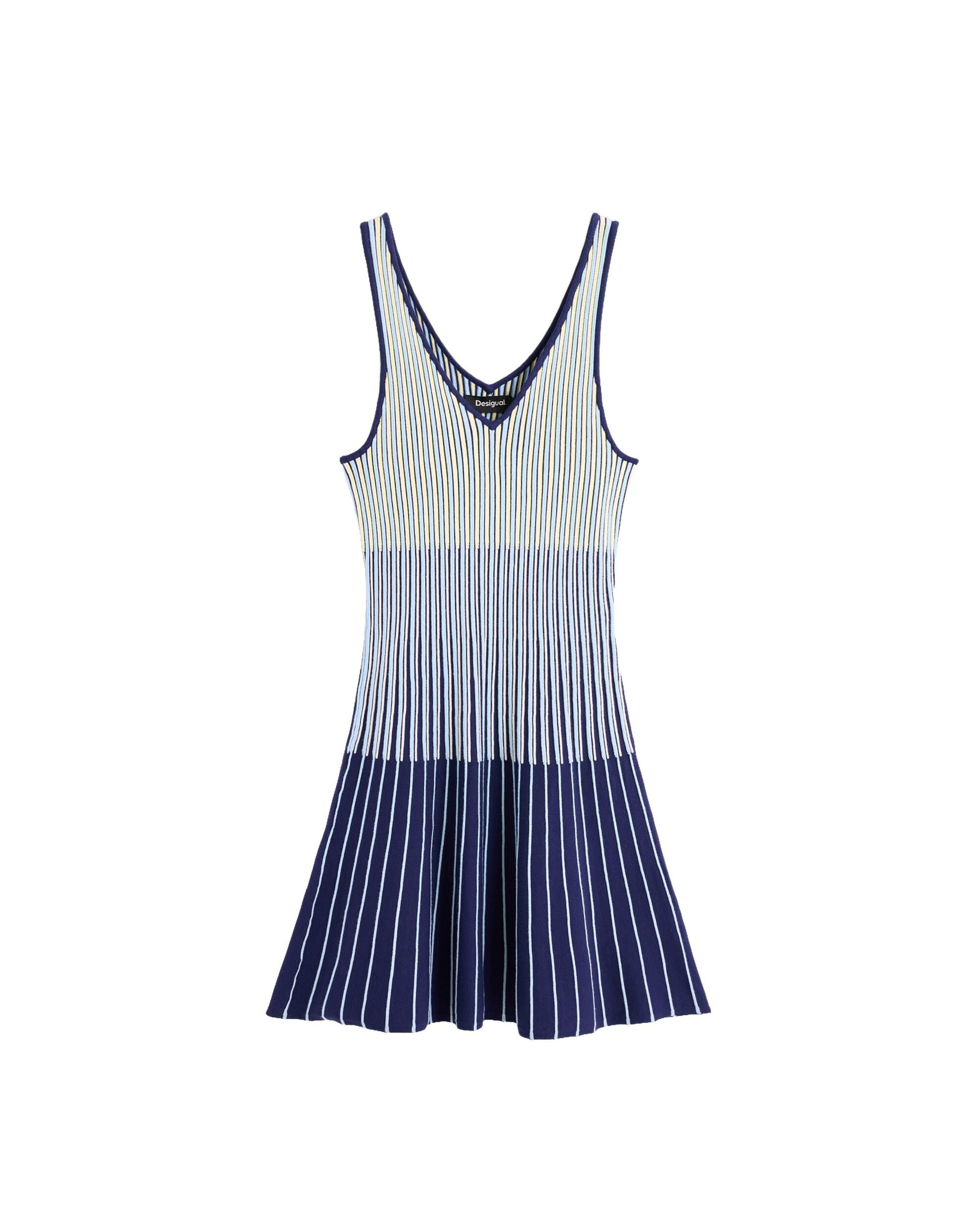 Vestido punto sin mangas - Desigual - Azul Azul-4